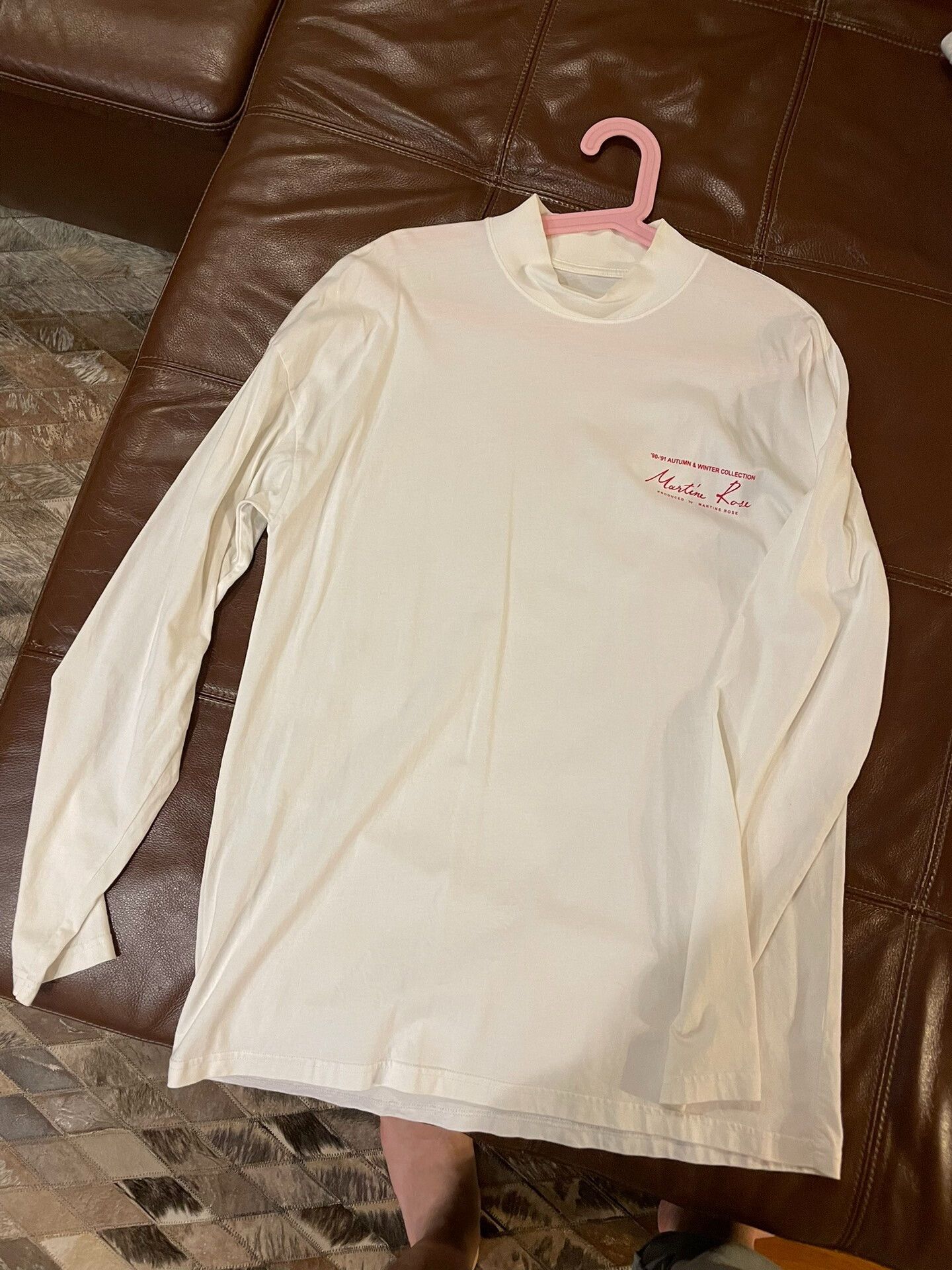 Martine Rose Martine Rose Long Sleeve T-Shirt in White Size US S / EU 44-46 / 1 - 1 Thumbnail