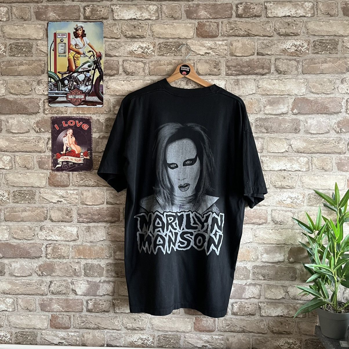 90s Marilyn Manson boot band tee XL t shirt nu metal