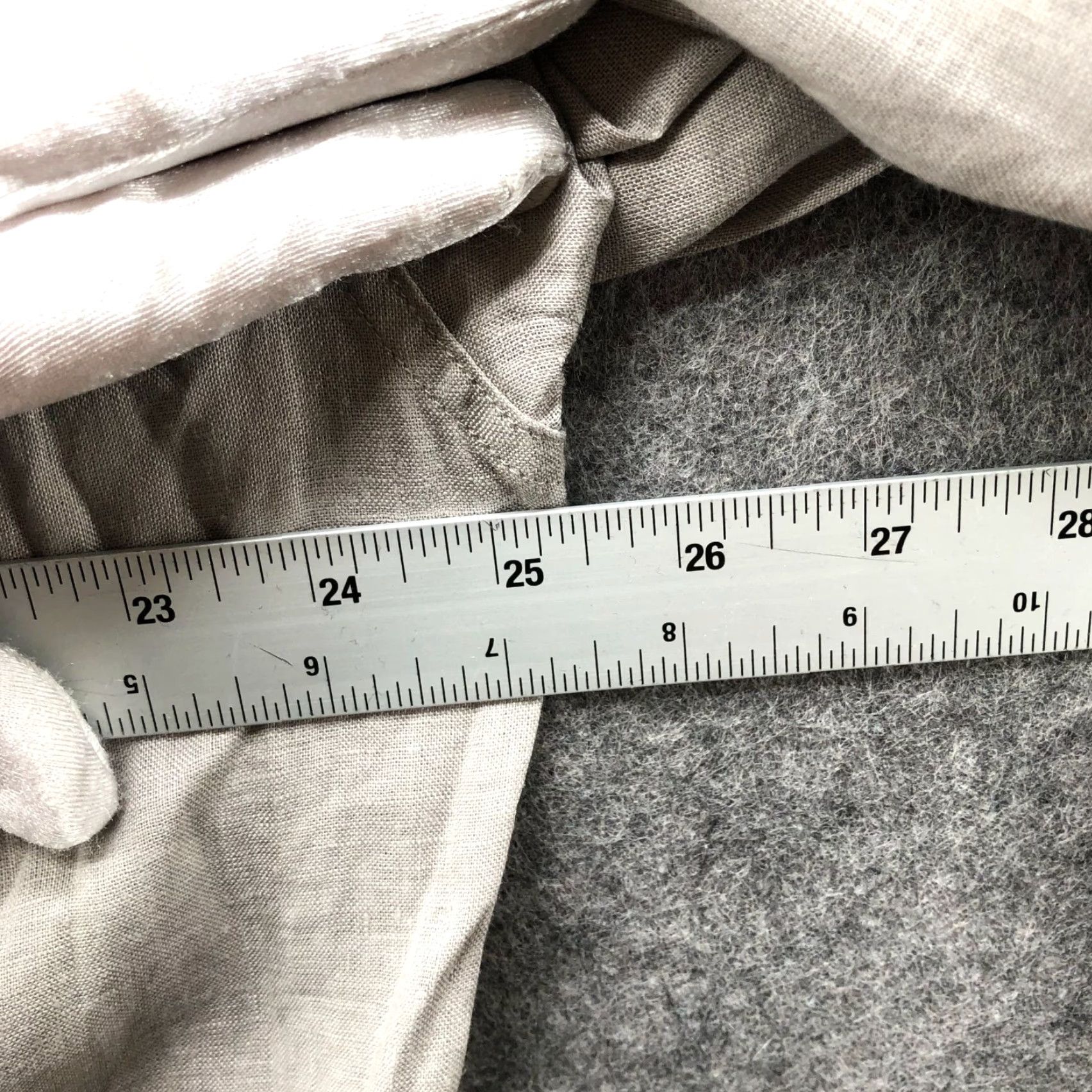 Muji MUJI Shirt Mens XL Long Sleeve Button Up Taupe Linen Band Collar Vintage? No Size US XL / EU 56 / 4 - 7 Thumbnail