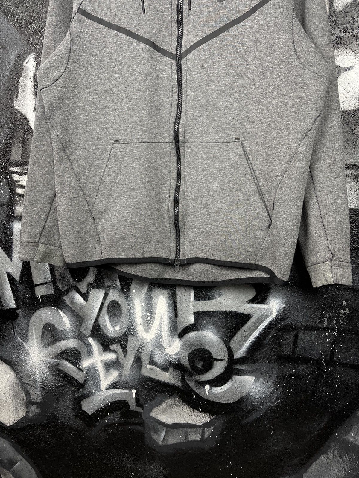 Nike Nike Tech Fleece Grey Windrunner Full Zip Hoodie Size Medium Size US M / EU 48-50 / 2 - 7 Thumbnail