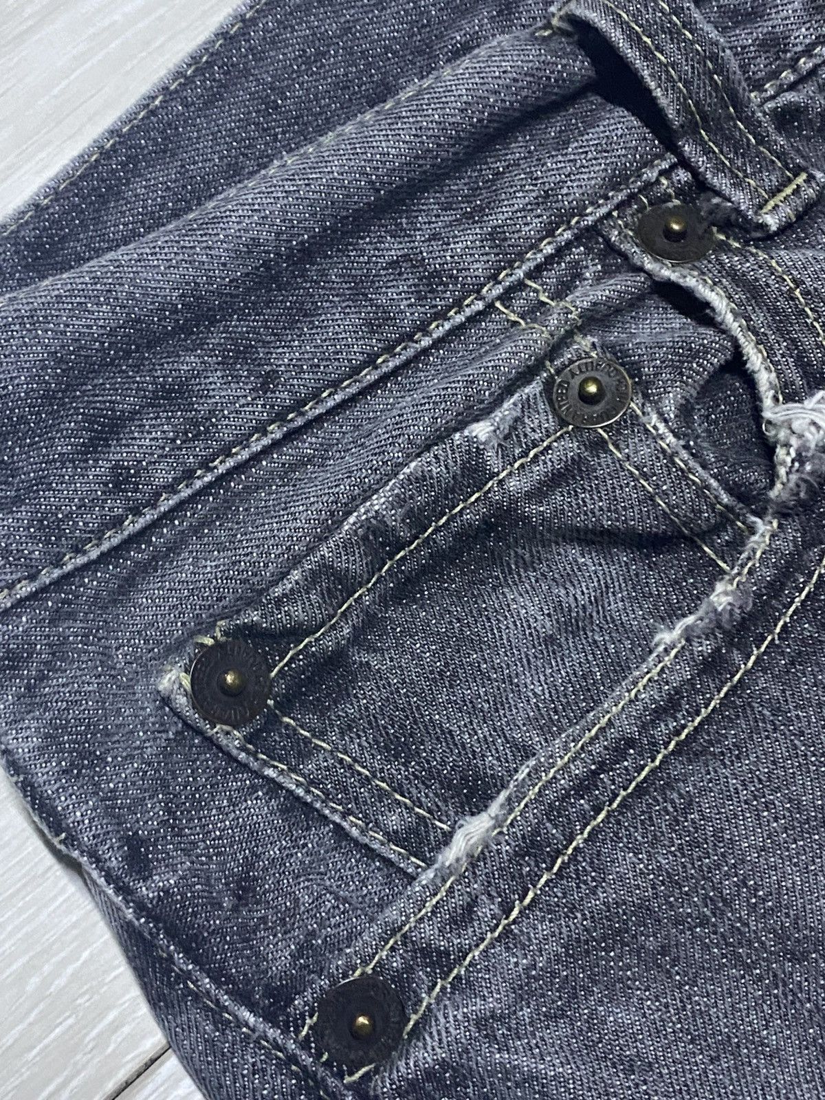 Japanese Brand Vintage Japanese Brand Denim Distresed Loose Jeans Size US 34 / EU 50 - 10 Thumbnail