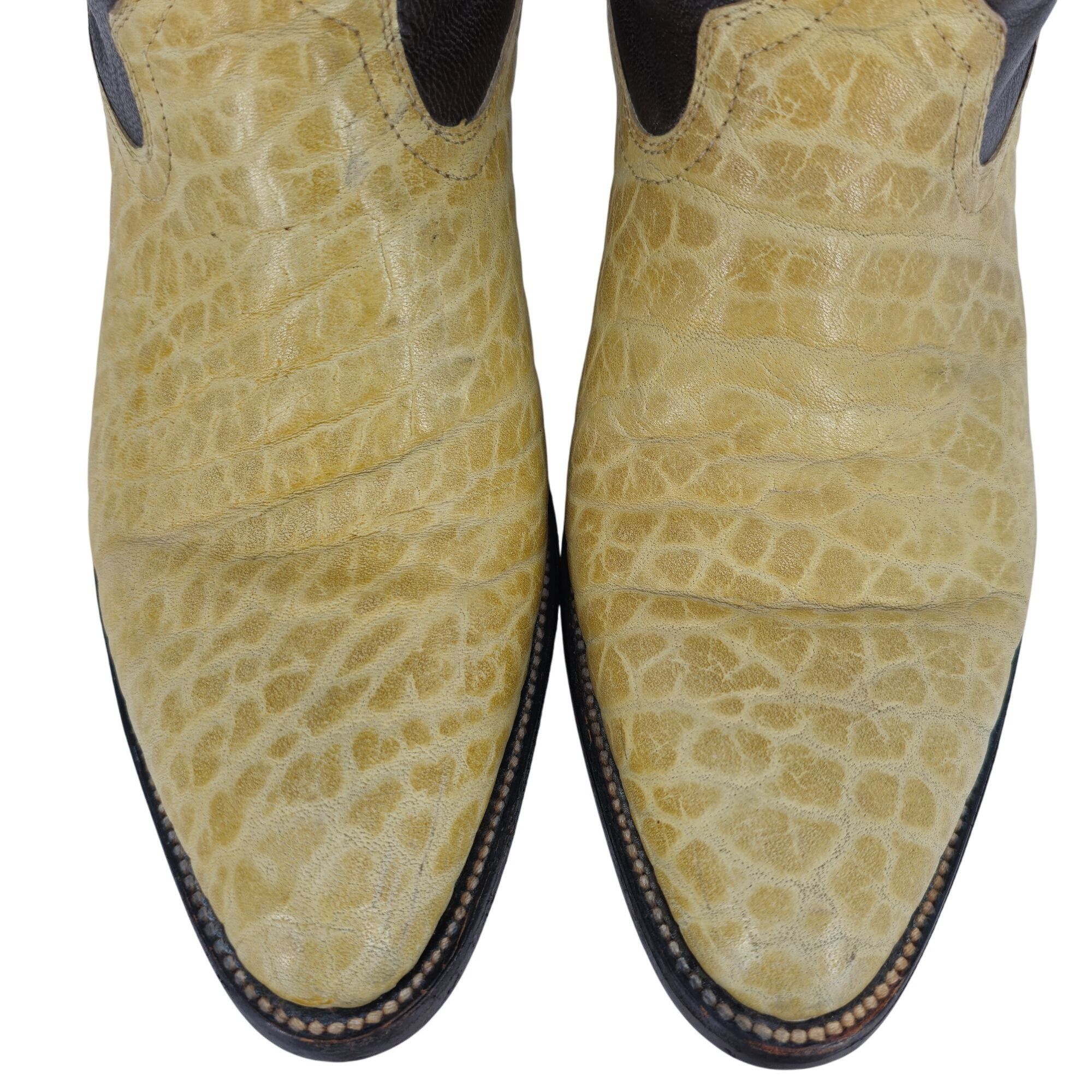Other Bull Rider Men 9.5 Unique Color Golden Yellow Brown Leather Size US 9.5 / EU 42-43 - 2 Thumbnail