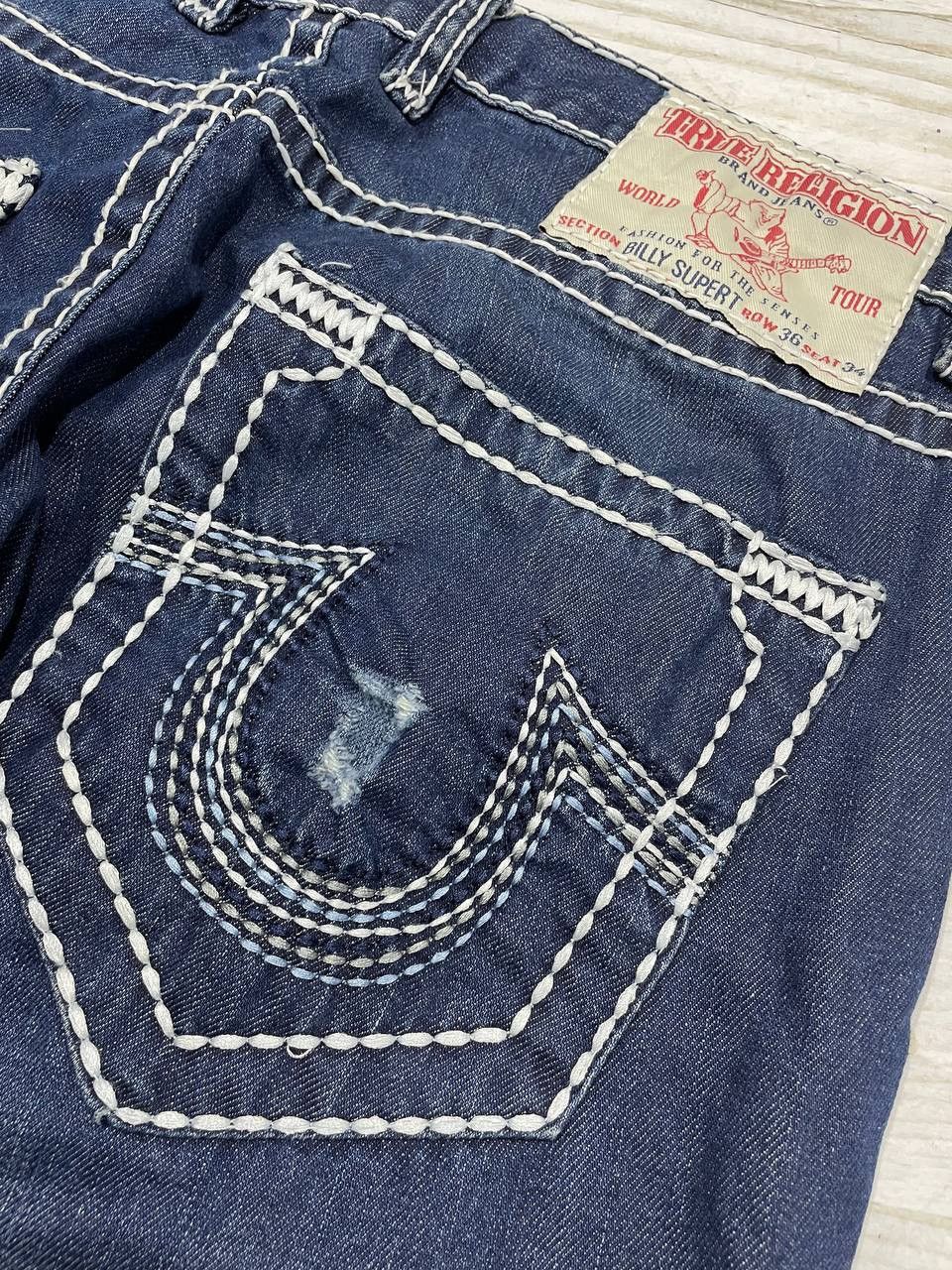 True Religion Vintage True Religion Billy Super T Denim Jeans Y2K Baggy Size US 36 / EU 52 - 4 Thumbnail