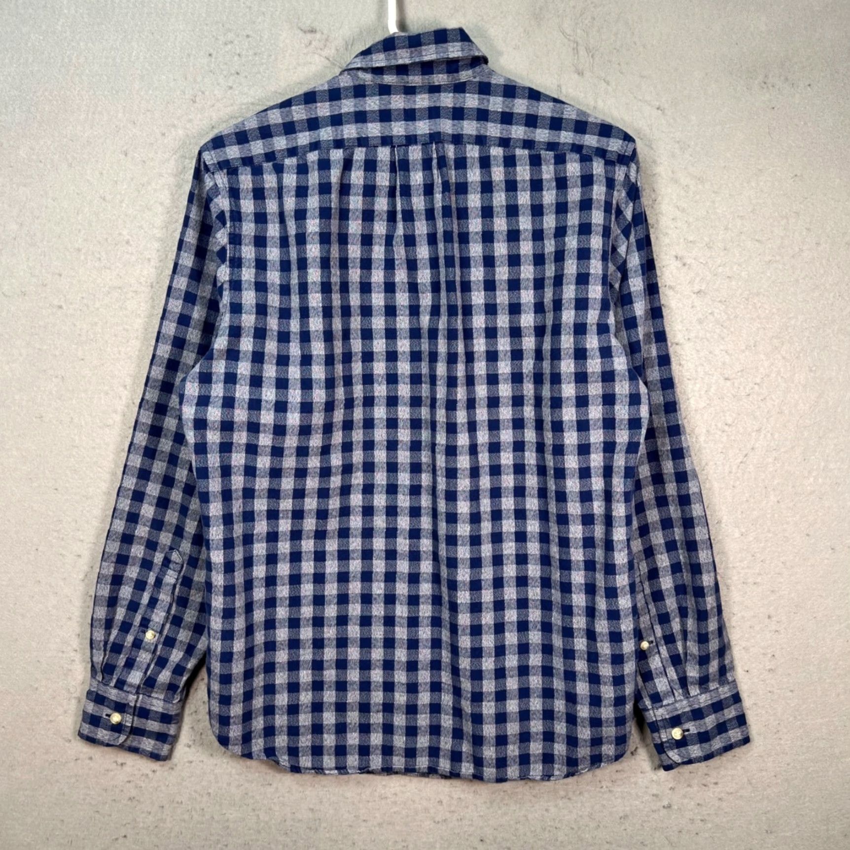 J.Crew J.CREW Shirt Mens Small Blue & Gray Gingham Slim Fit Button-Down 100% Cotton Size US S / EU 44-46 / 1 - 2 Thumbnail