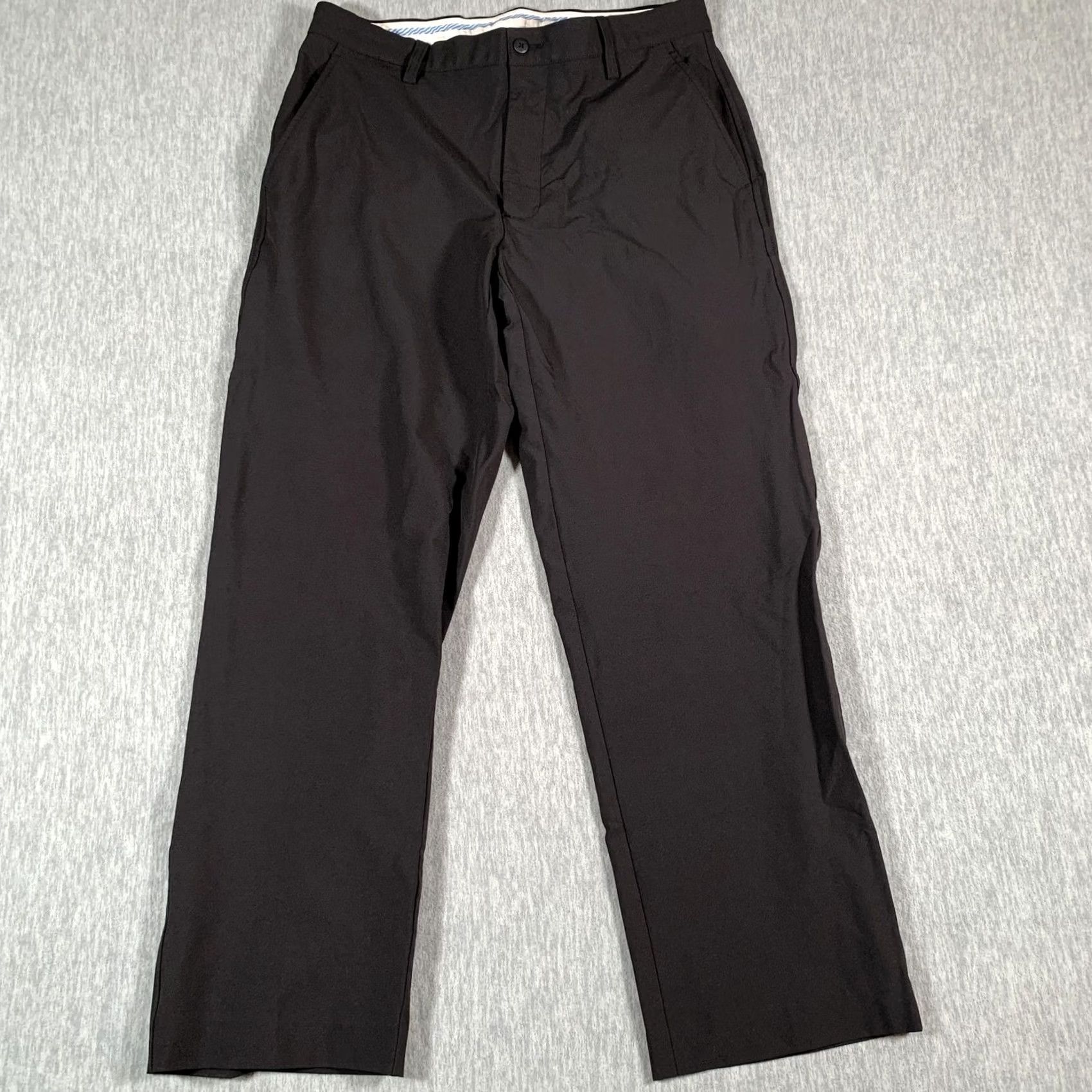 Footjoy FootJoy Golf Pants Mens 34x30 Black Performance Stretch Flat Front Khakis Size US 34 / EU 50 - 2 Thumbnail