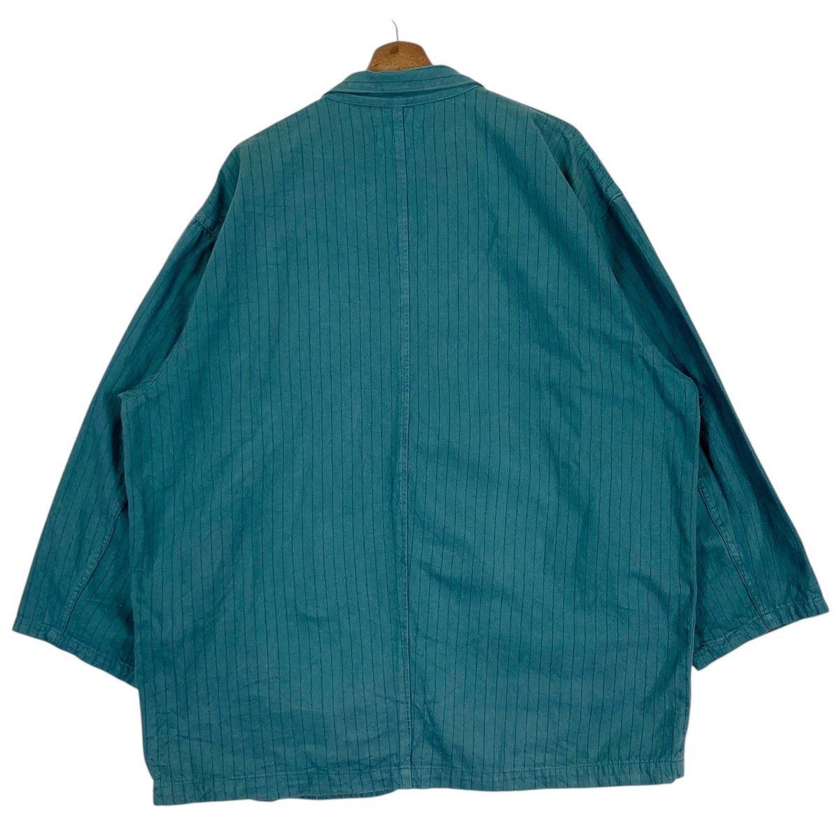 Japanese Brand Vintage Fittz Super Studio Stripe Button Jacket Size US L / EU 52-54 / 3 - 8 Thumbnail