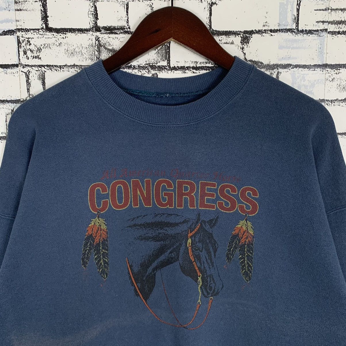Vintage Vintage Congress Animal Design Horse Sweatshirt Crewneck Size US XL / EU 56 / 4 - 2 Thumbnail