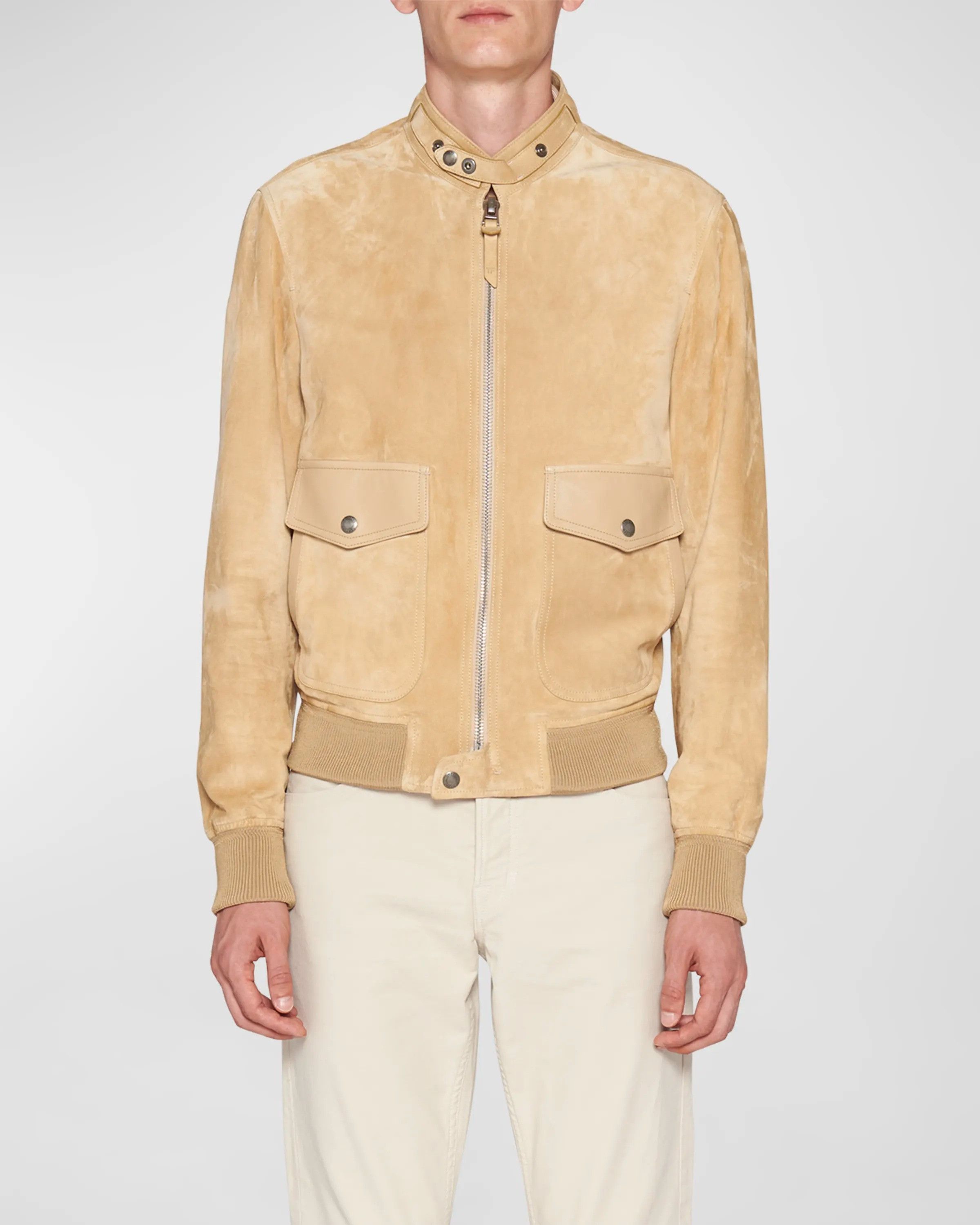 Tom Ford TOM FORD BUTTERY SUEDE ZIP JACKET Size US M / EU 48-50 / 2 - 1 Thumbnail