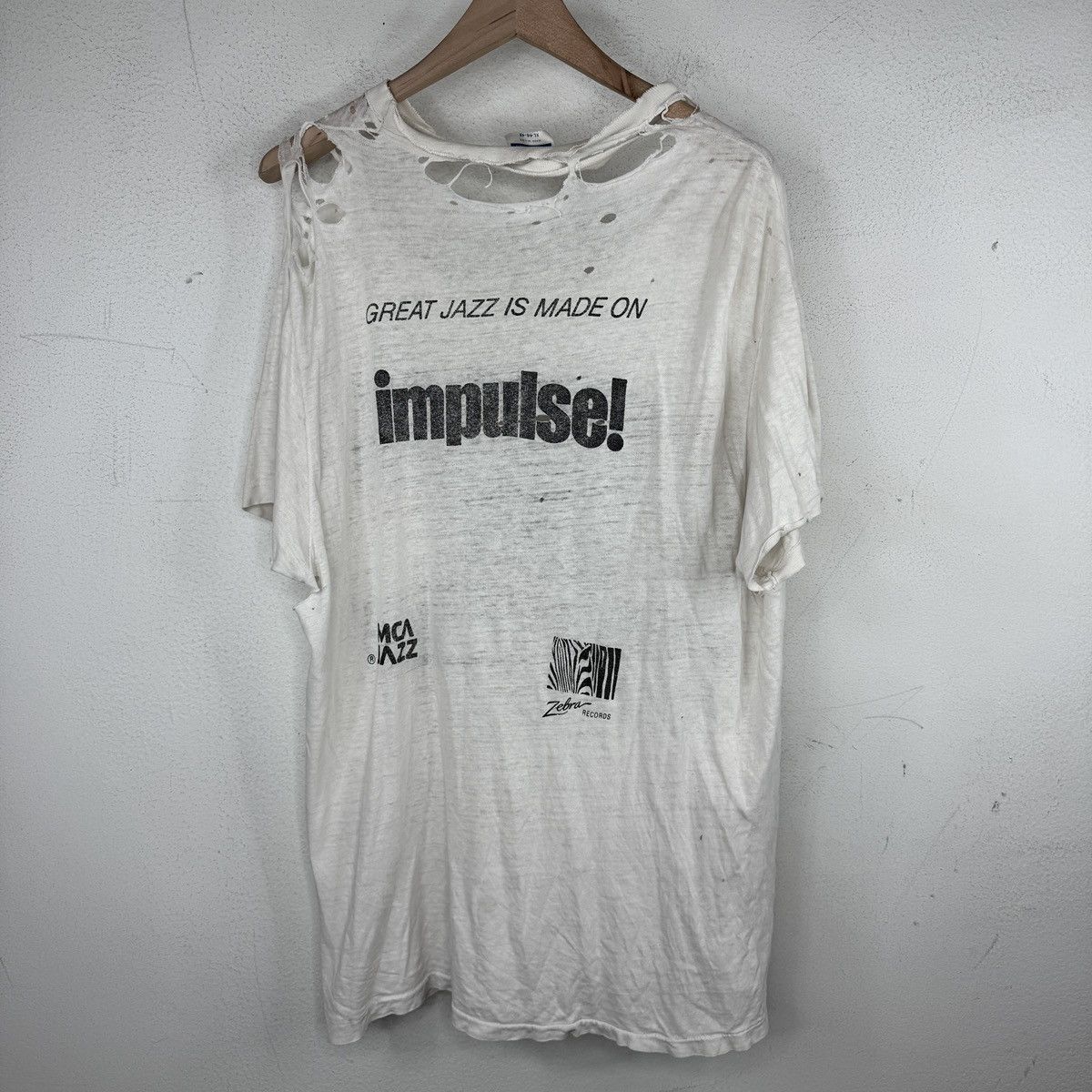 Band Tees × Vintage Thrashed 80s Greenwich Village Jazz Festival T-Shirt Size US XL / EU 56 / 4 - 2 Thumbnail