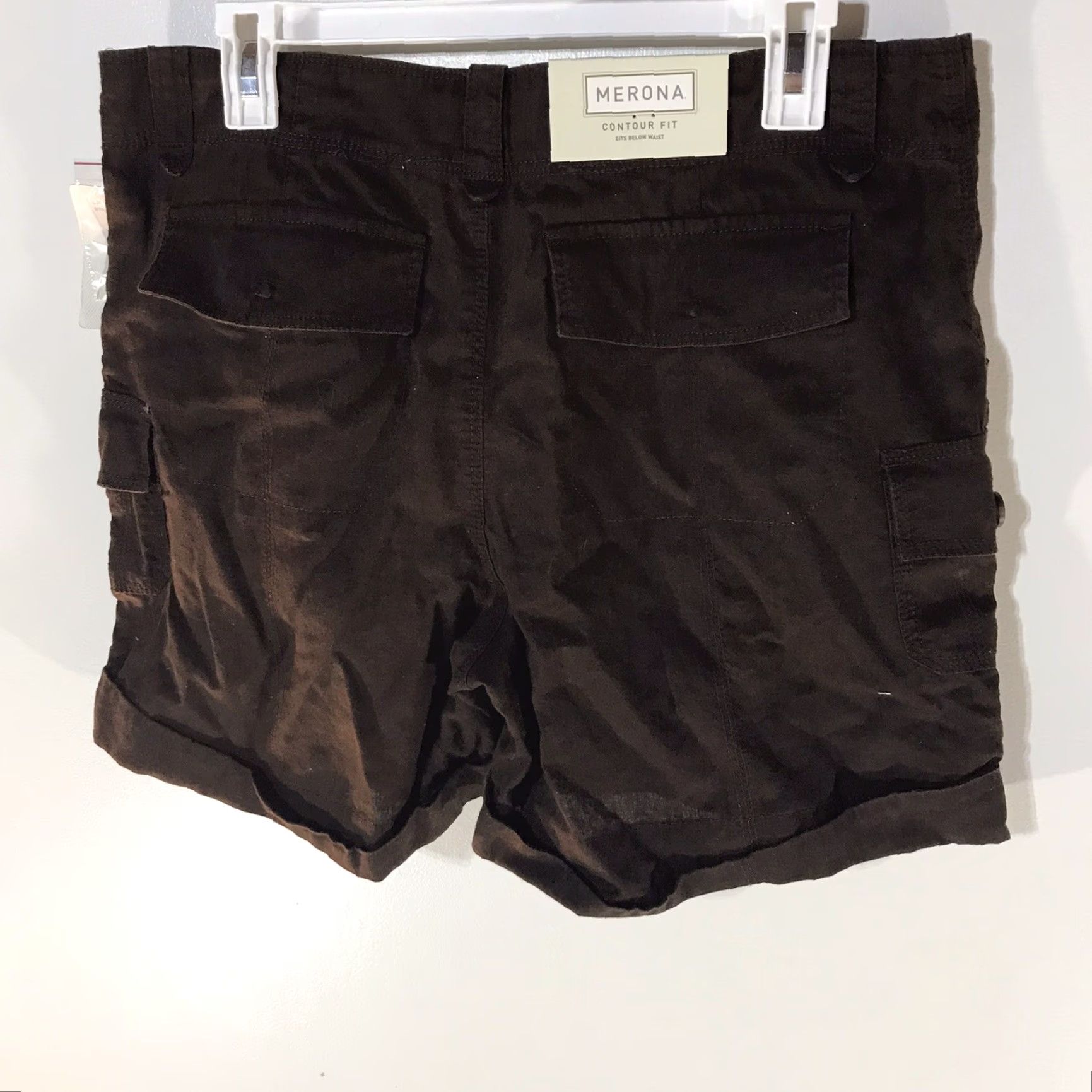 Merona VINTAGE Merona Brown Linen Blend Cargo Shorts Women’s Size 8 Casual Summer Lightweight Pockets Size 30" / US 8 / IT 44 - 2 Thumbnail
