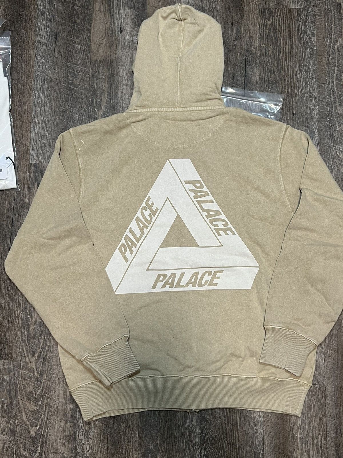 image of Palace Washed Zip Up in Stone, Men's (Size XL)