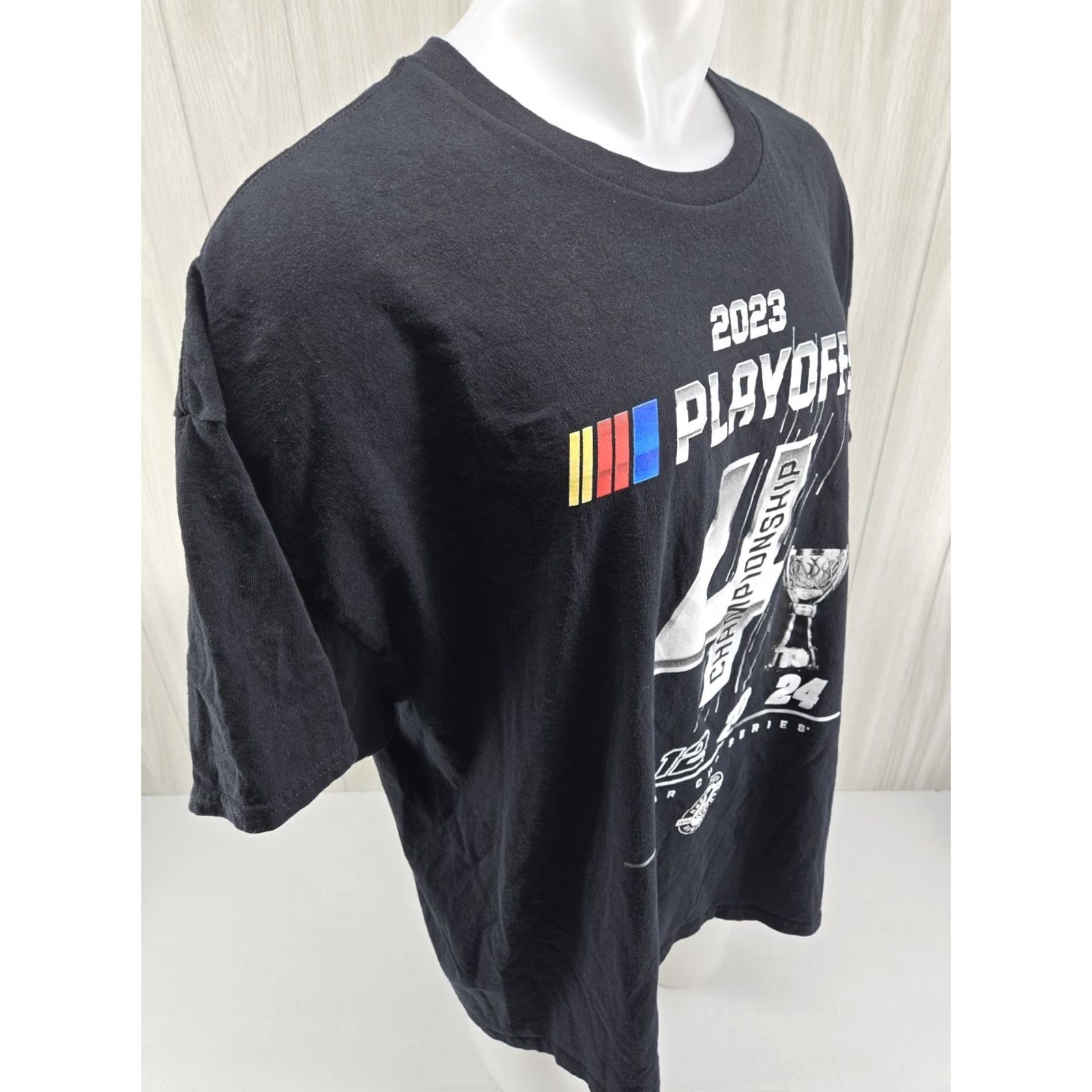 NASCAR NASCAR Playoffs Graphic Tee Shirt Black 2XL Mens T-Shirt Short Sleeve Adult 2023 Graphic NASCAR Shirts Mens 2XL Black Size US XXL / EU 58 / 5 - 7 Thumbnail