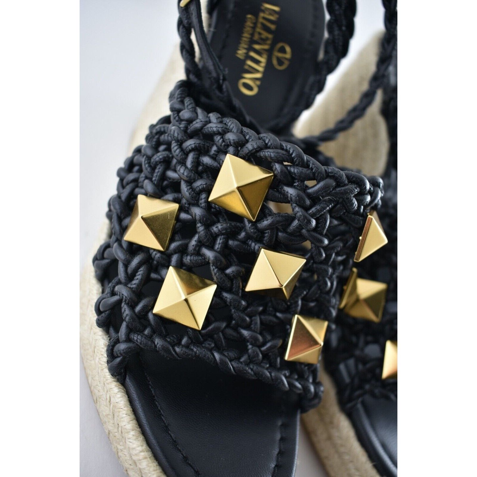 Valentino Rockstud Roman Stud Espadrille Wedge Lace Up Sandal 40 Size US 10 / IT 40 - 5 Thumbnail