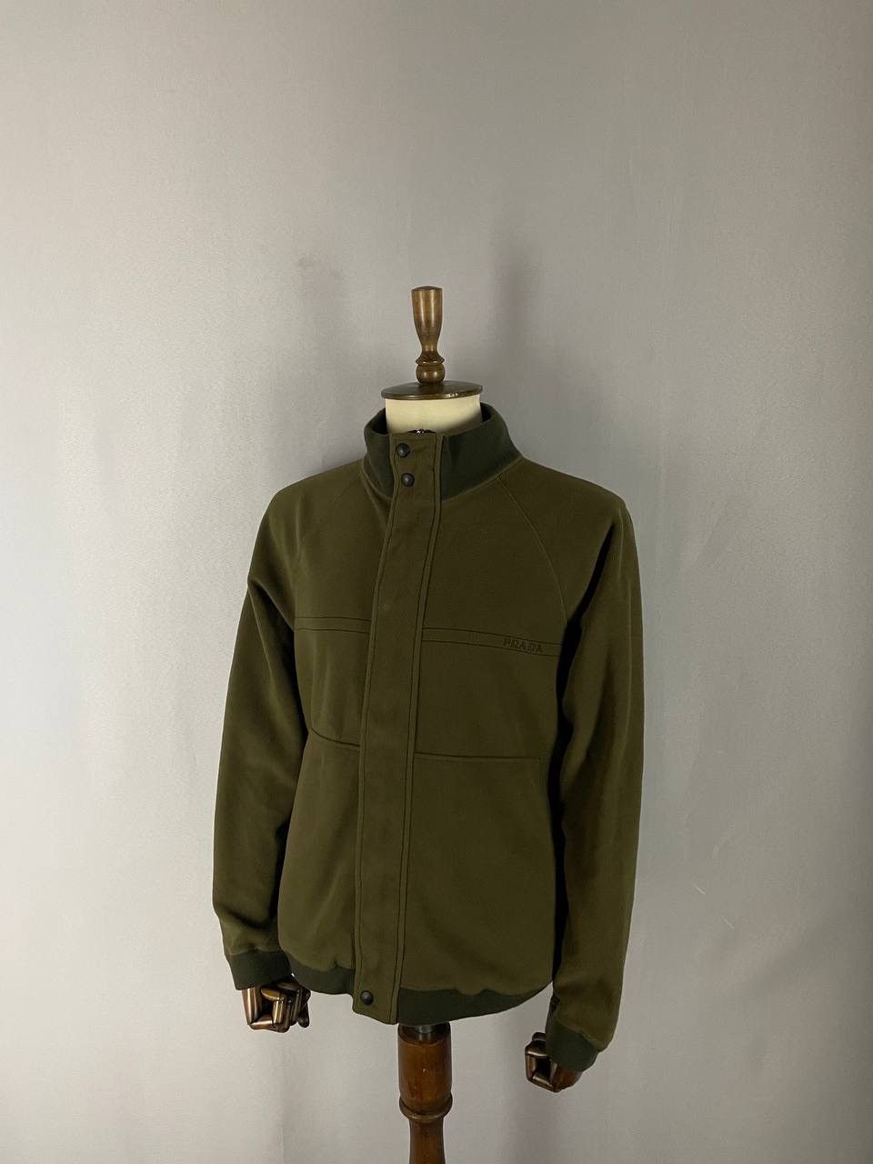Prada Prada Fleece Sweater Khaki Zip Size US XXL / EU 58 / 5 - 1 Thumbnail