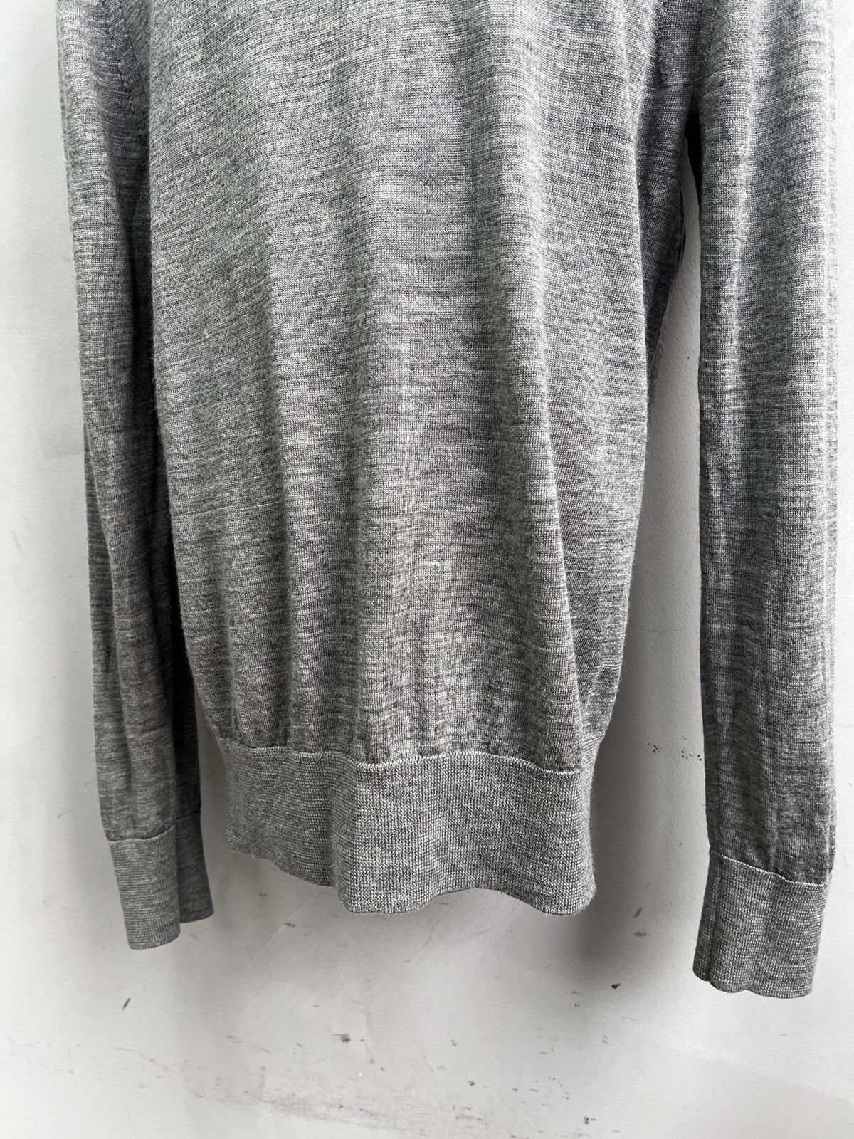 Allsaints Allsaints gray Sweater minimalistic jamper merino wool Size US L / EU 52-54 / 3 - 6 Thumbnail