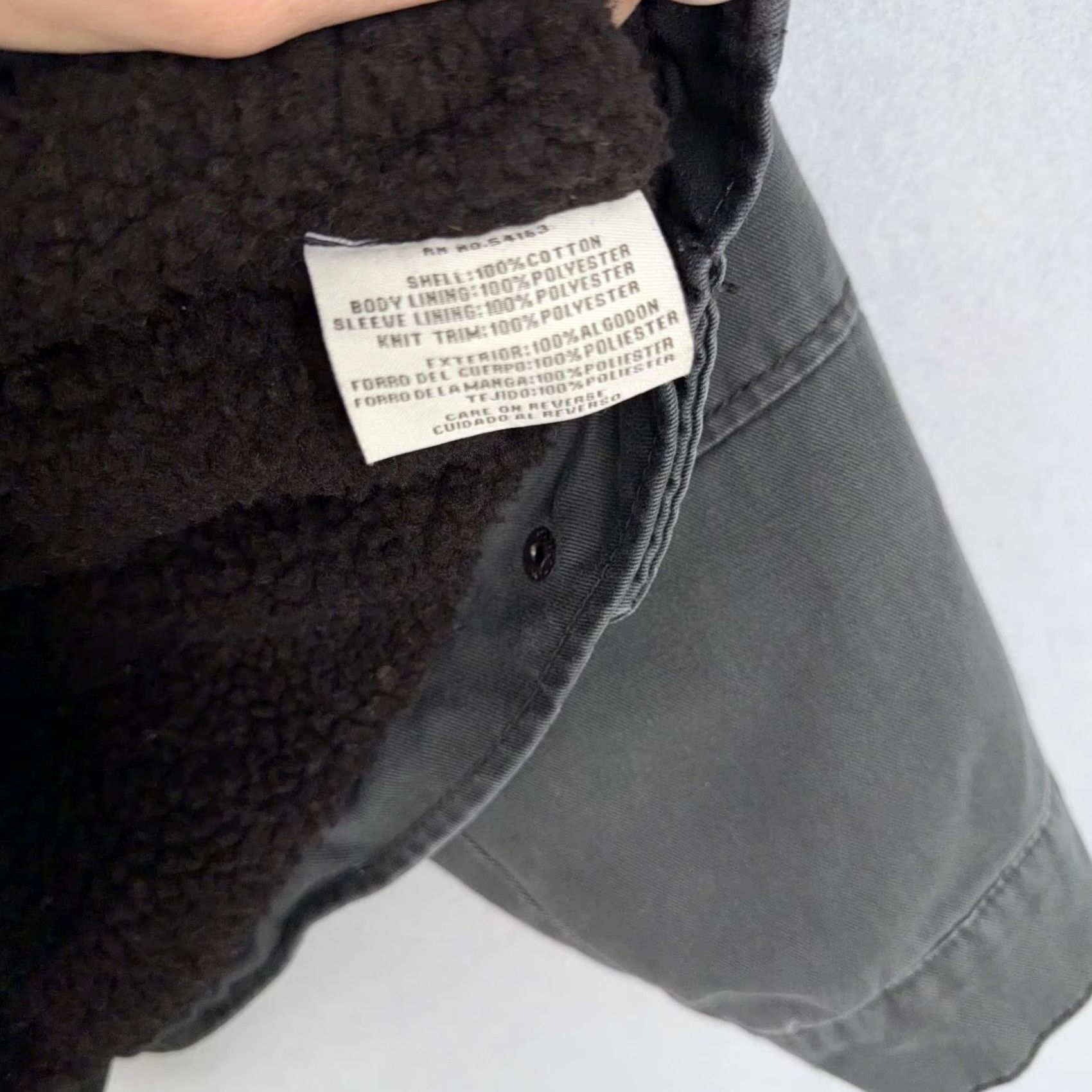 Levi's VINTAGE Levi's Jacket Mens Small Gray Sherpa Lined Zip Military Field Barn Chore Coat Size US S / EU 44-46 / 1 - 6 Thumbnail