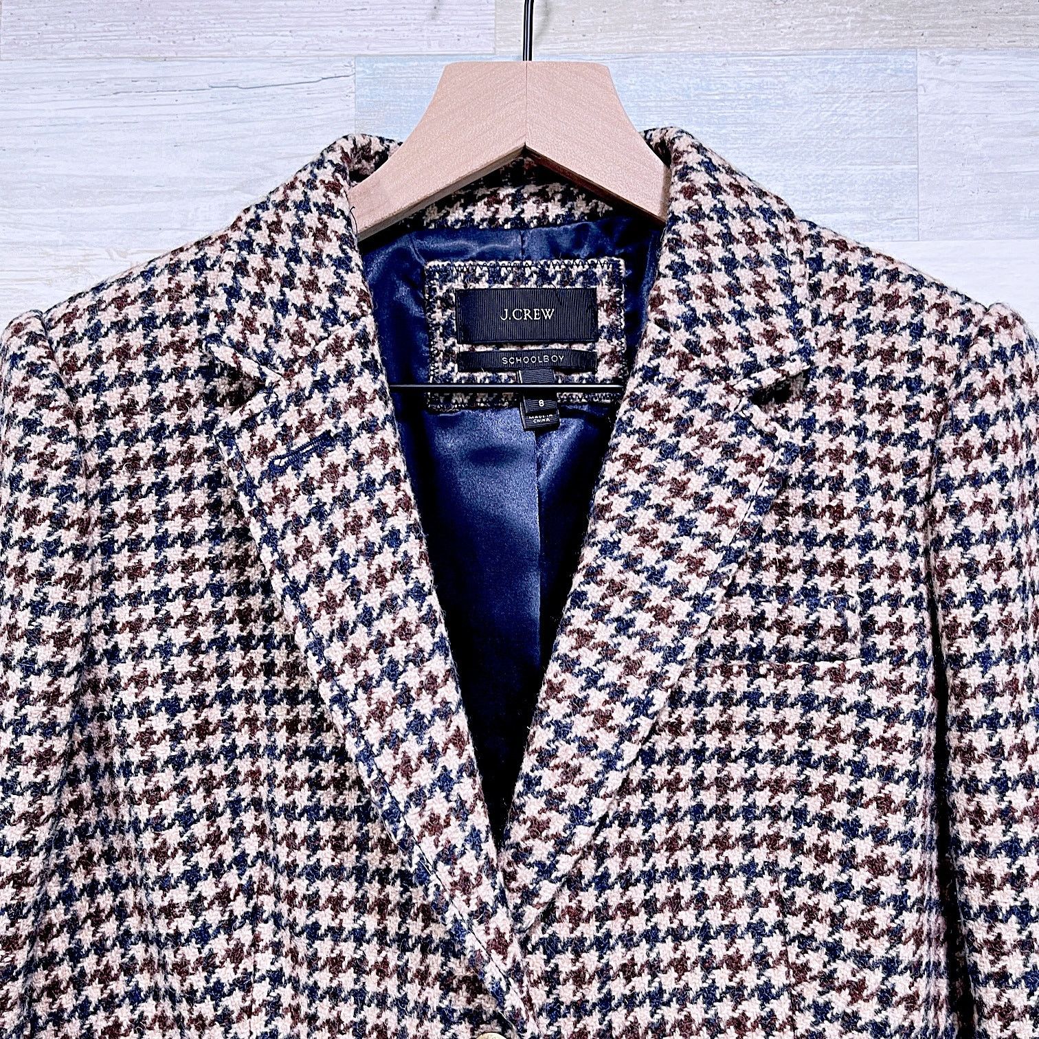 J.Crew J CREW Tweed Wool Schoolboy Blazer Brown Womens 8 Size M / US 6-8 / IT 42-44 - 2 Thumbnail