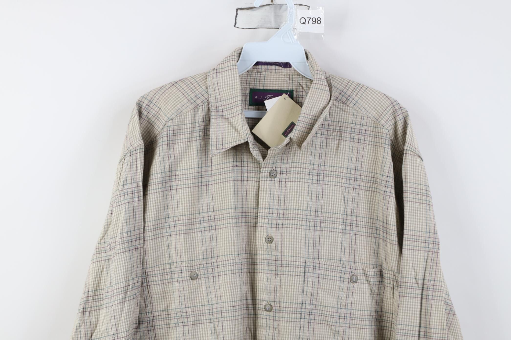Vintage Deadstock Vintage 90s Streetwear Gabardine Button Shirt Size US L / EU 52-54 / 3 - 2 Thumbnail