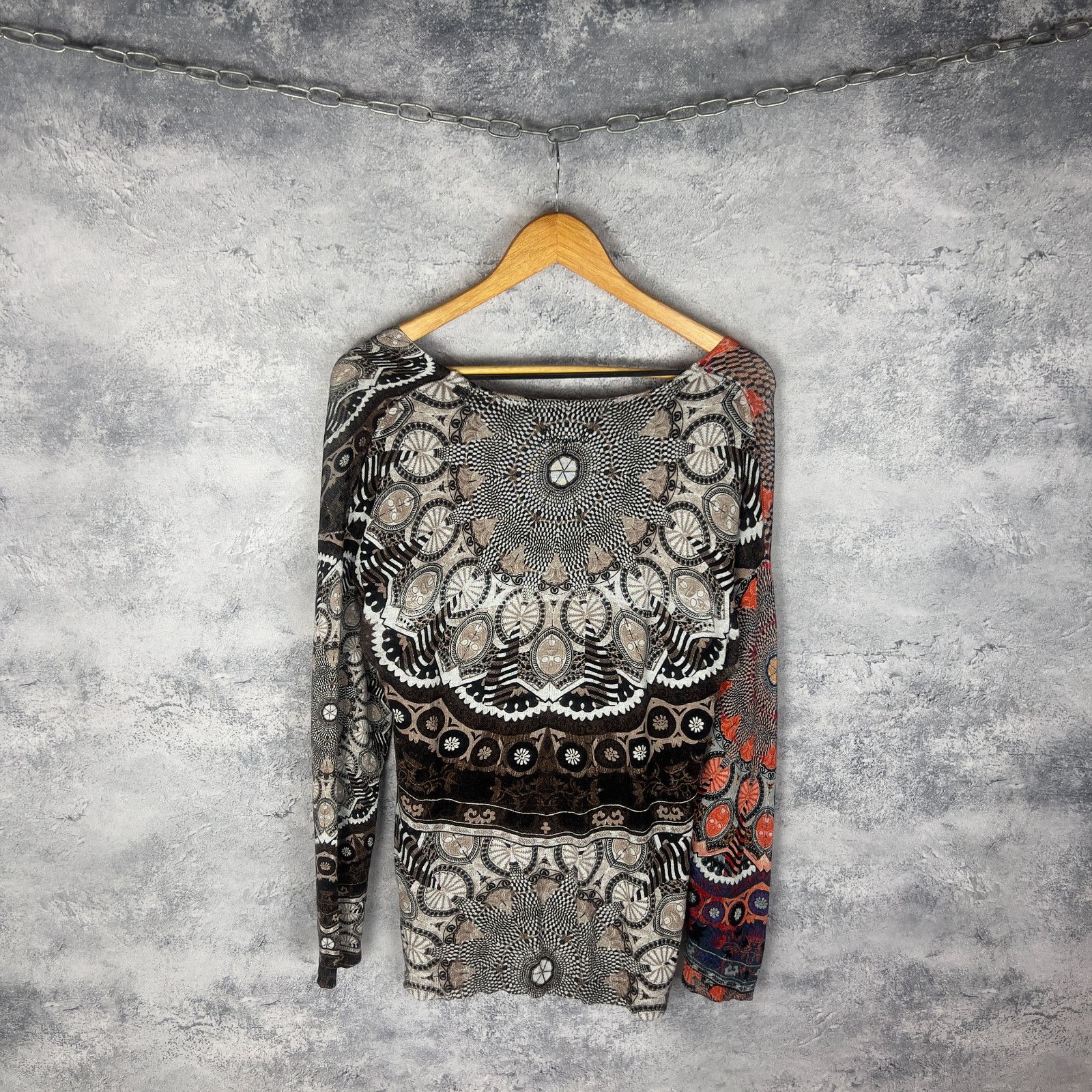 Desigual Desigual Women's Size L Sweater V-Neck Long Sleeve` Size L / US 10 / IT 46 - 6 Thumbnail