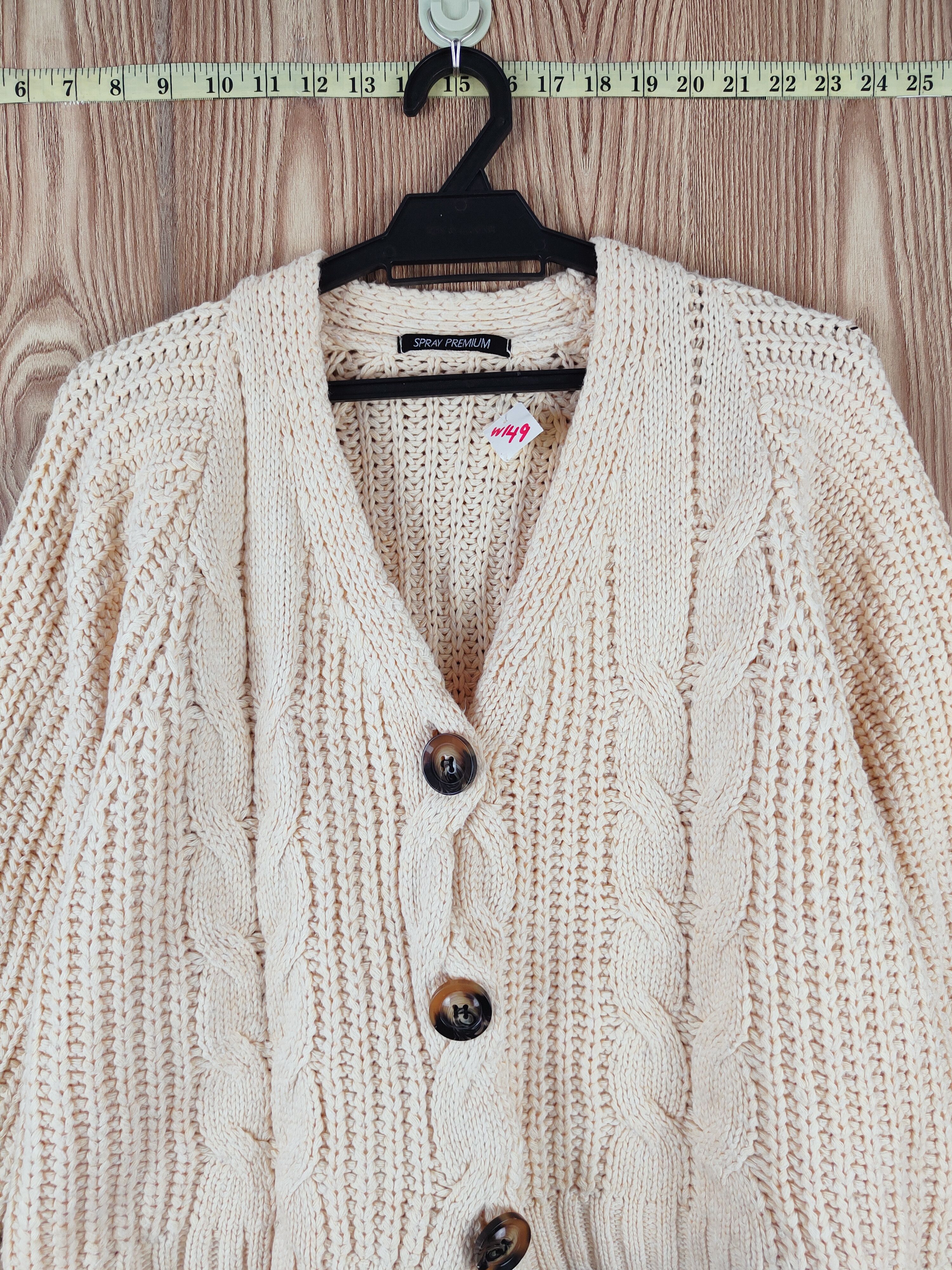 Japanese Brand Spray Premium Orange Knitwear Cardigan #W149 Size M / US 6-8 / IT 42-44 - 2 Thumbnail