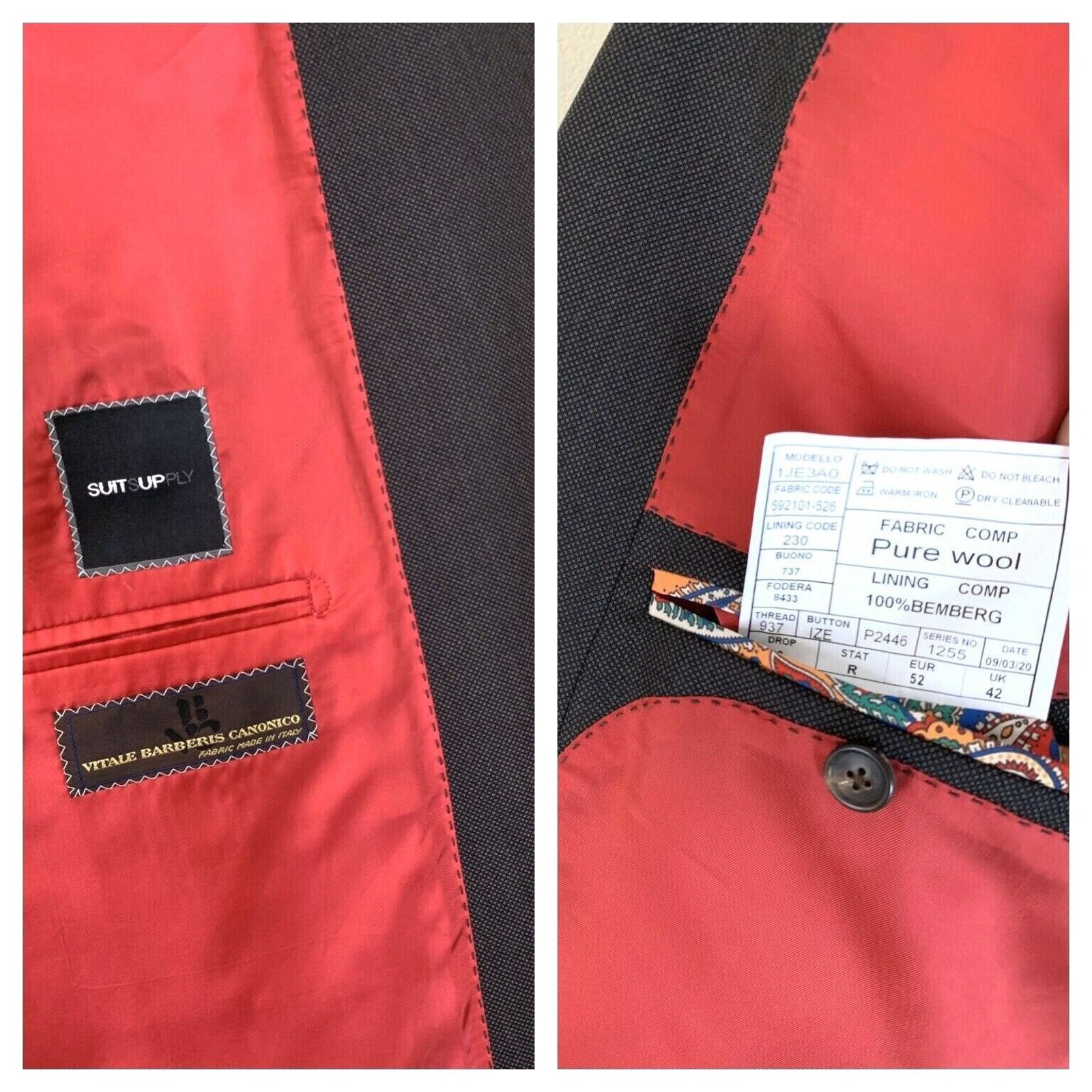 Suitsupply Men's SUITSUPPLY Sport Check Blazer Coat Jacket UK 42 EU 52 Size 52R - 12 Thumbnail
