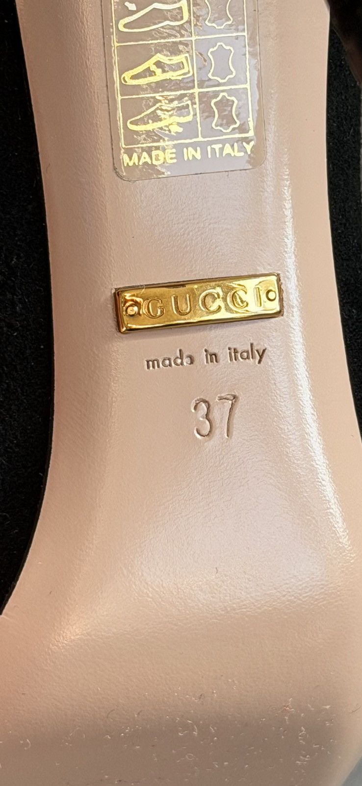 Gucci Gucci Women's Black Suede Peep-Toe Pumps Heels Shoes EU 37 Size US 7 / IT 37 - 7 Thumbnail