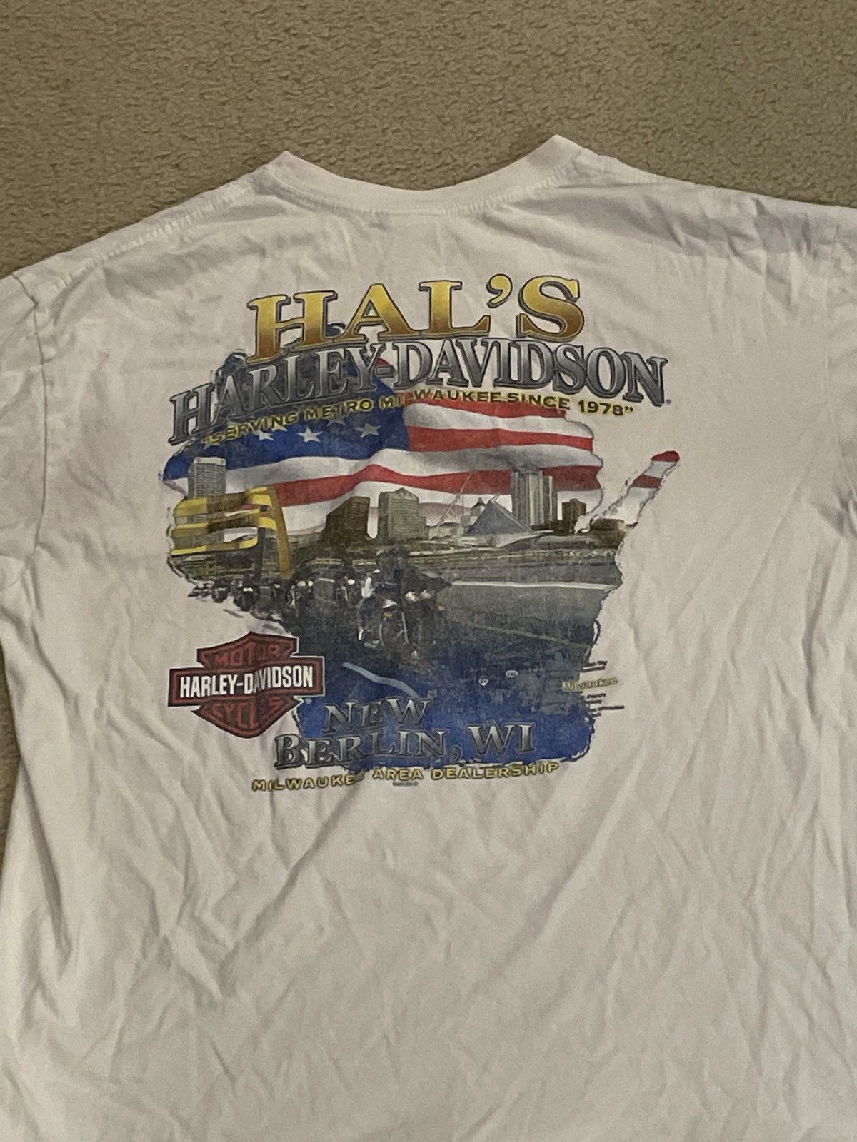 Harley Davidson Vintage Harley T-Shirt Size US XL / EU 56 / 4 - 2 Thumbnail
