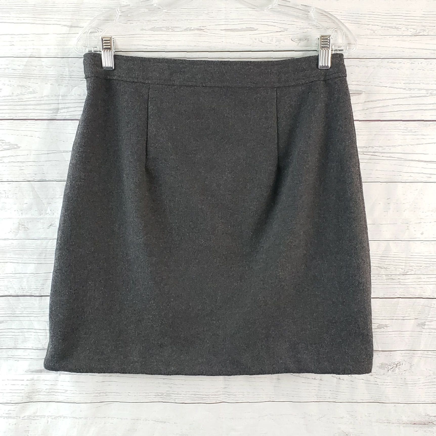 Loft LOFT Ann Taylor Womens Skirt Sz 4 Gray Pink Floral Embroidered Zip Front Short Pencil 4 Womens Size 27" / US 4 / IT 40 - 3 Thumbnail