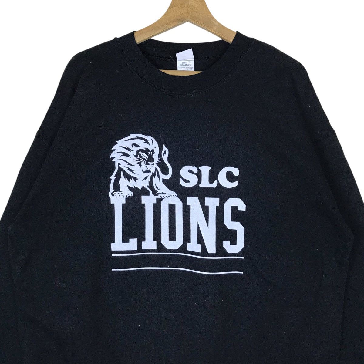 Hanes Vintage Hanes SLC Lions Spell Out Pullover Jumper Sweatshirt Size US L / EU 52-54 / 3 - 2 Thumbnail