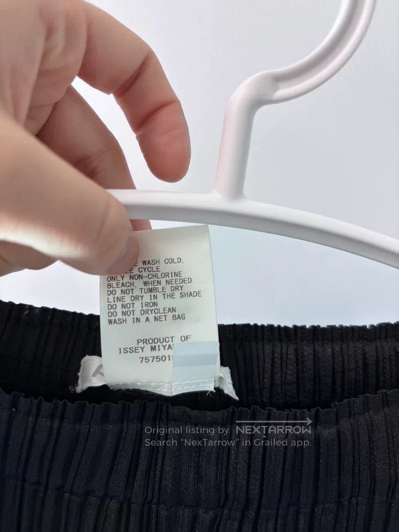 Issey Miyake Black Straight-Leg Long Pants