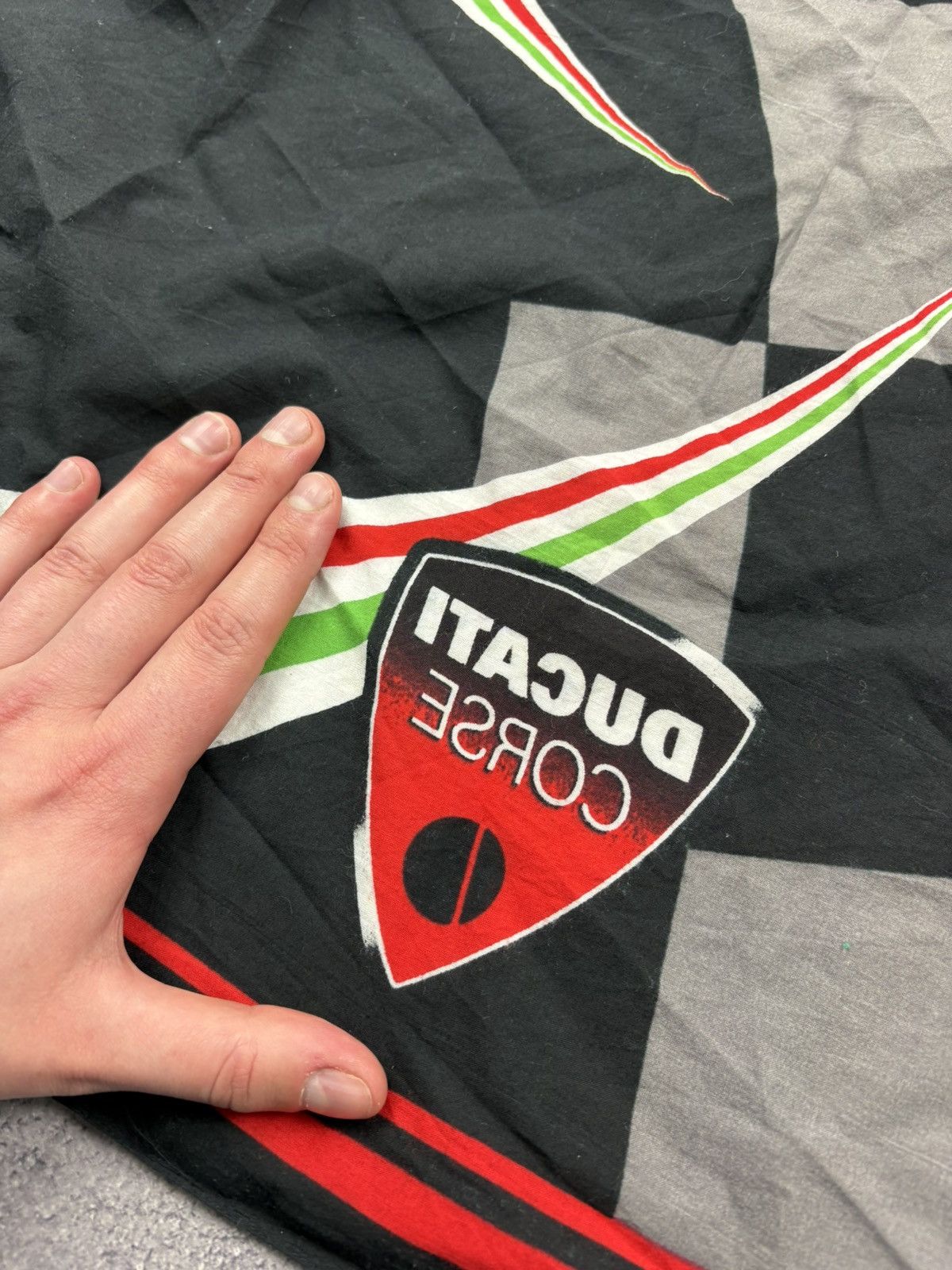 Ducati DUCATI Vintage Monogram Big Logo Streetwear MotoRacing Scarf Size ONE SIZE - 3 Thumbnail