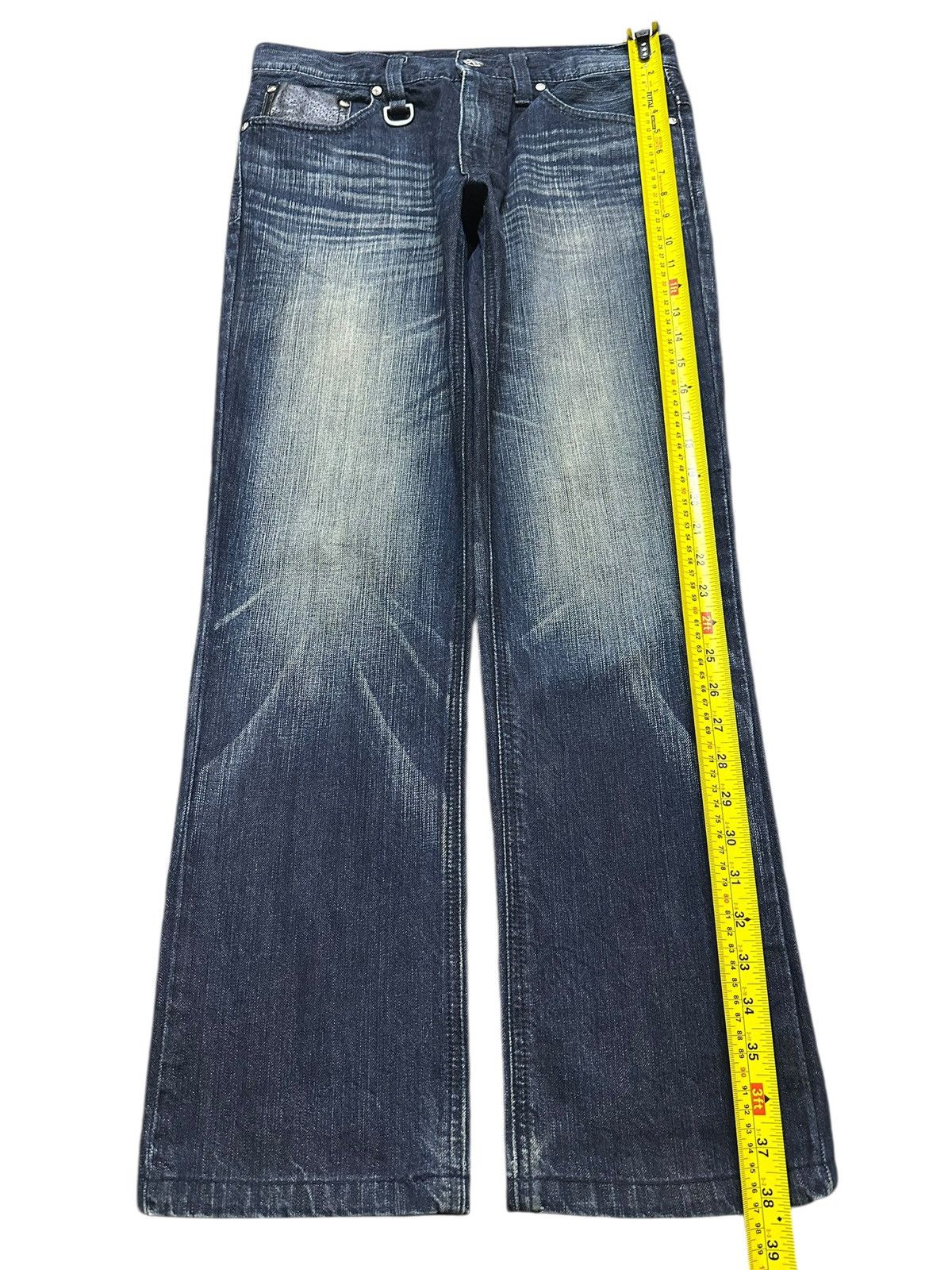 Edwin Exclusive Vintage Edwin XV Faded Wash Whisker Clawmark Style Size US 31 - 11 Thumbnail