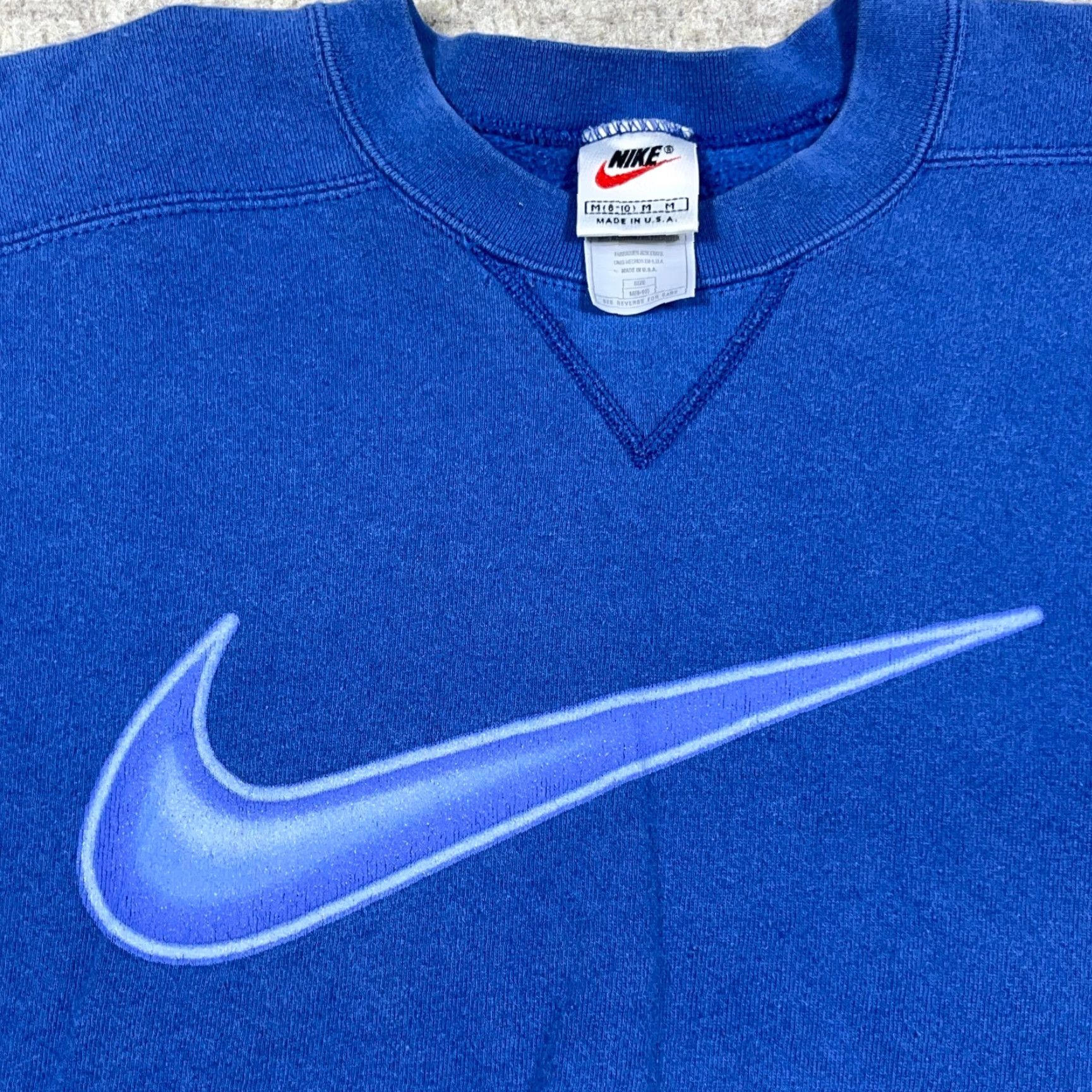 Nike VINTAGE Nike Sweatshirt Women M Blue Crewneck Logo Embroidered 90s Sportswear Nike Brand USA Sweater Size M / US 6-8 / IT 42-44 - 3 Thumbnail