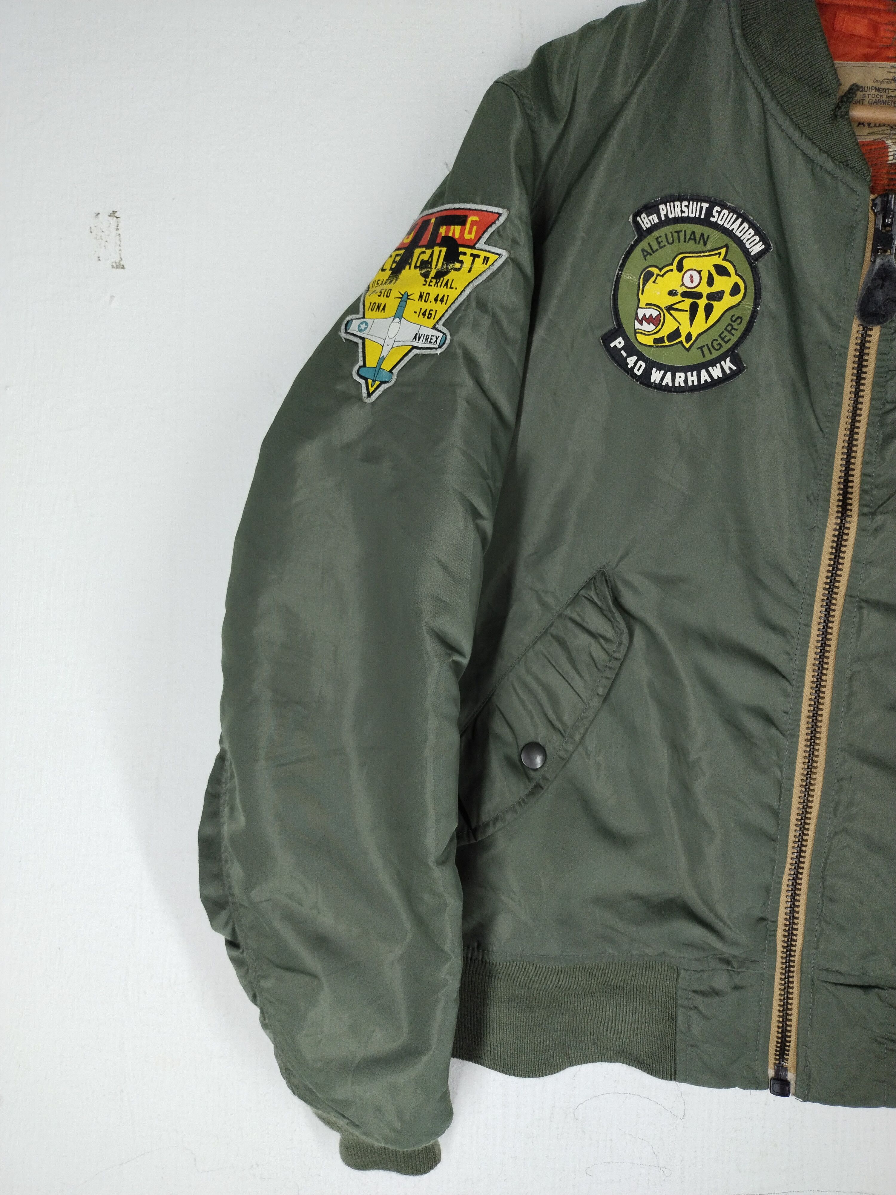 Avirex Avirex P-40 Warhawk Aleutian Tigers Bomber Jacket Size US L / EU 52-54 / 3 - 3 Thumbnail