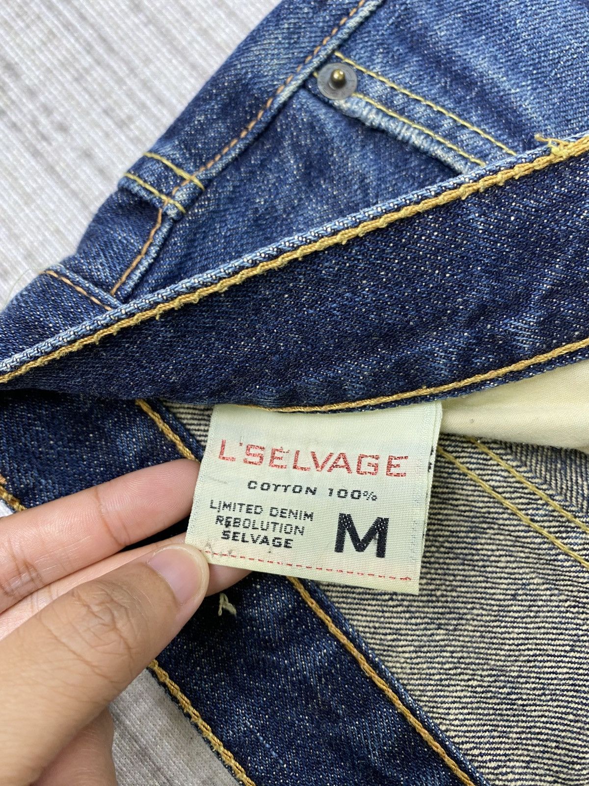 Hysteric Glamour × Vintage Vintage L’Selvage Jeans Distressed Denim Pants Size US 31 - 14 Thumbnail