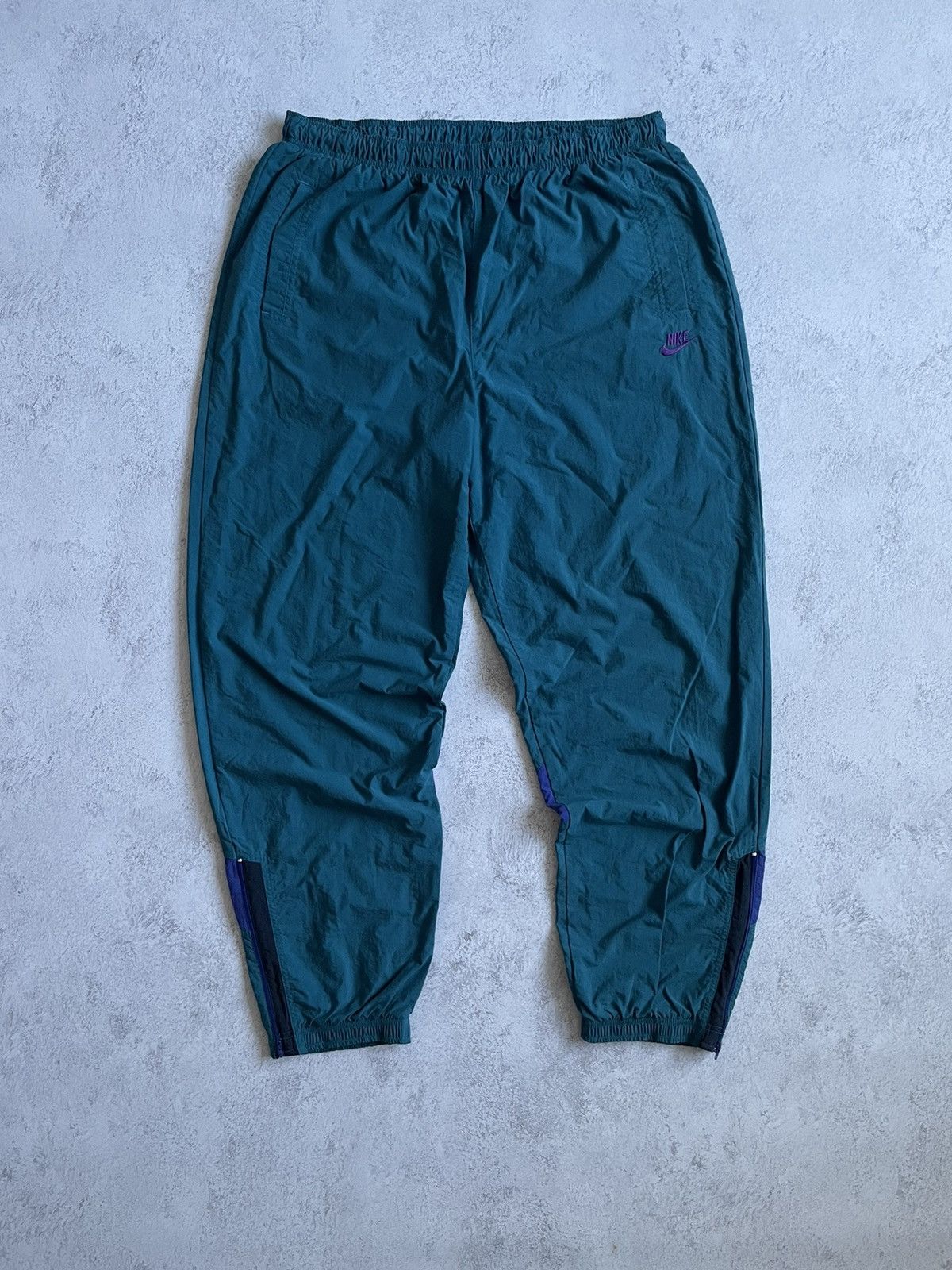 Vintage Nike Nylon Track Pants 90s Small Logo XXL