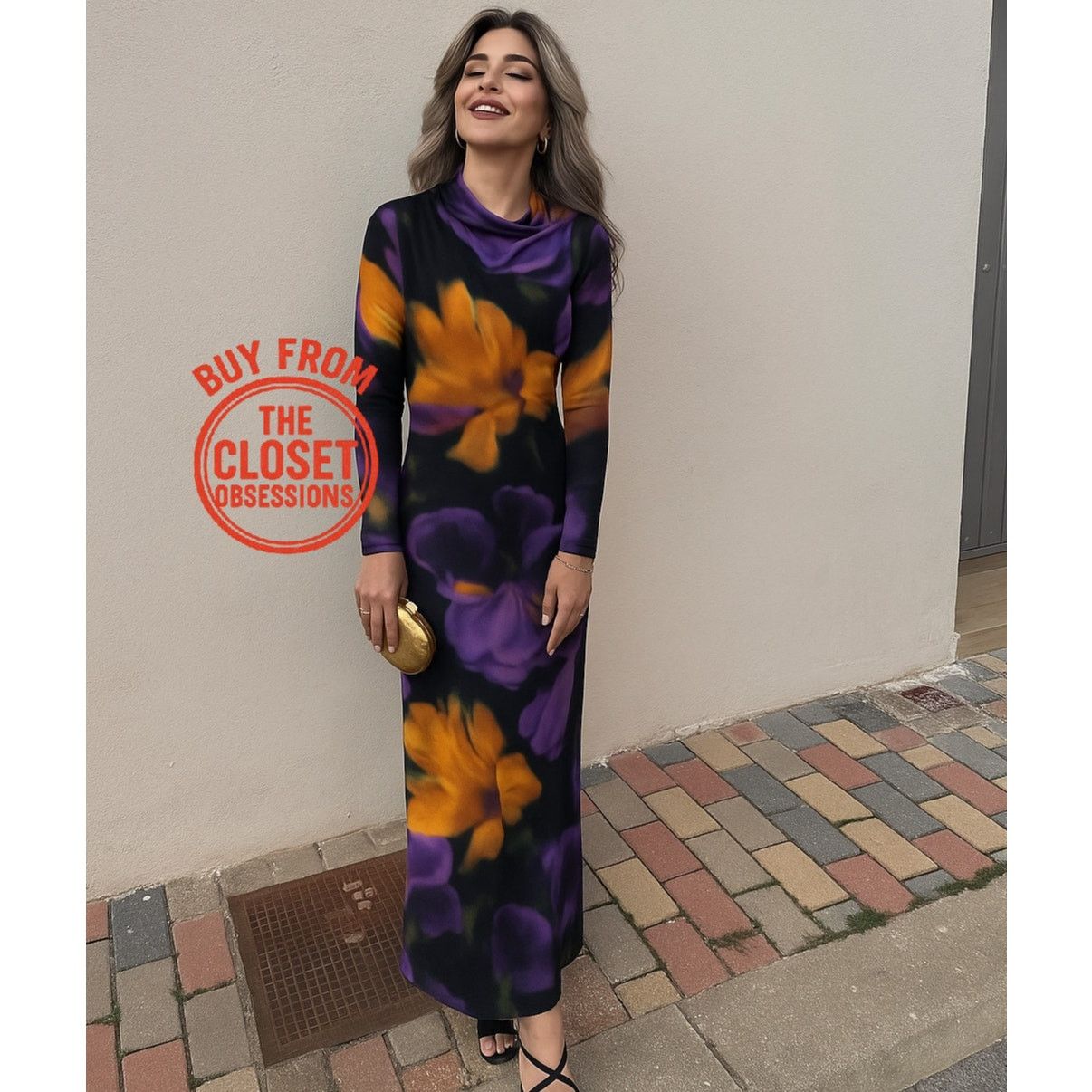 Mango MANGO Floral High Neck Maxi Dress NWT Size S / US 4 / IT 40 - 13 Thumbnail