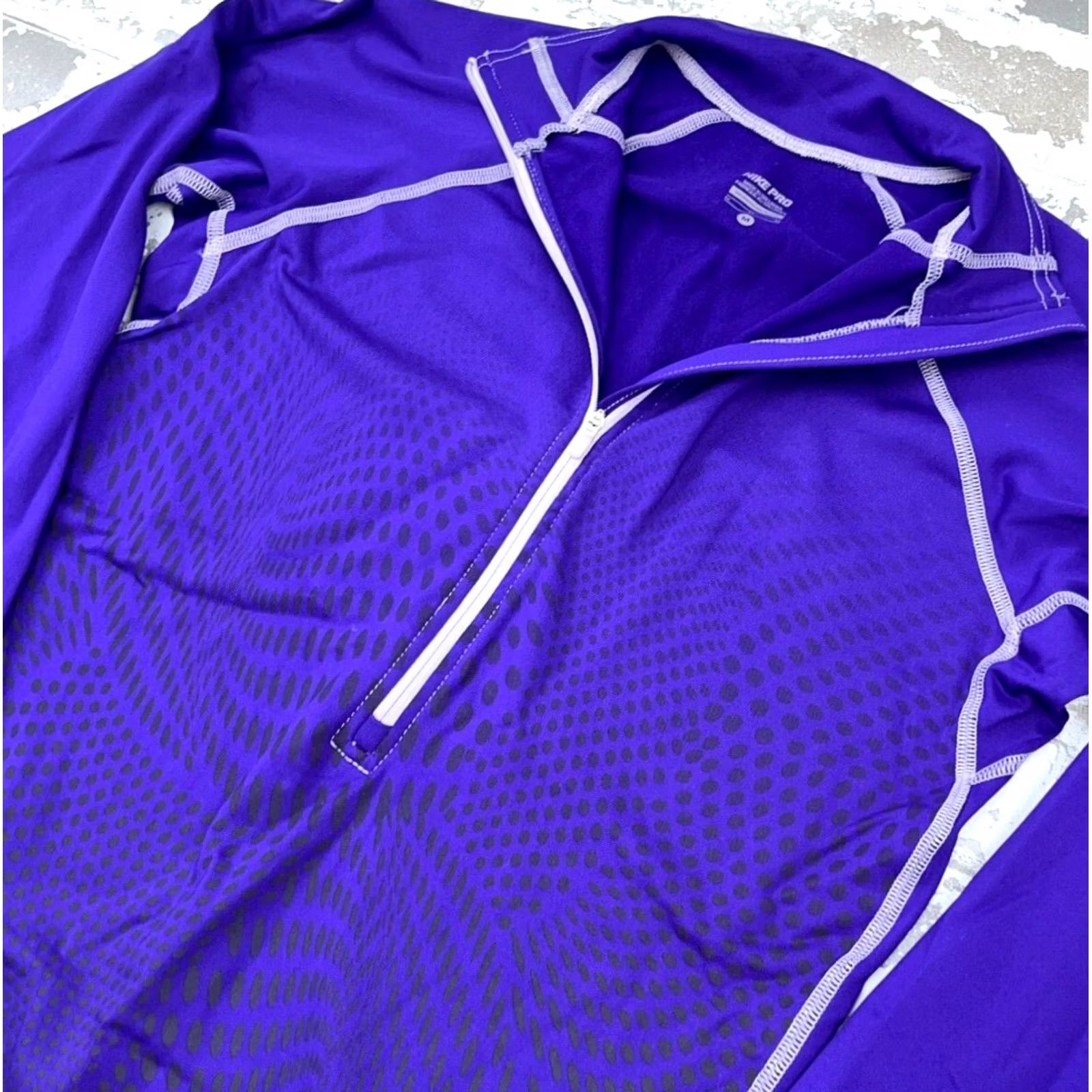 Nike Nike Pro Sweatshirt Women Medium Purple Pullover Half Zip Sweater Dri Fit Run Size M / US 6-8 / IT 42-44 - 2 Thumbnail
