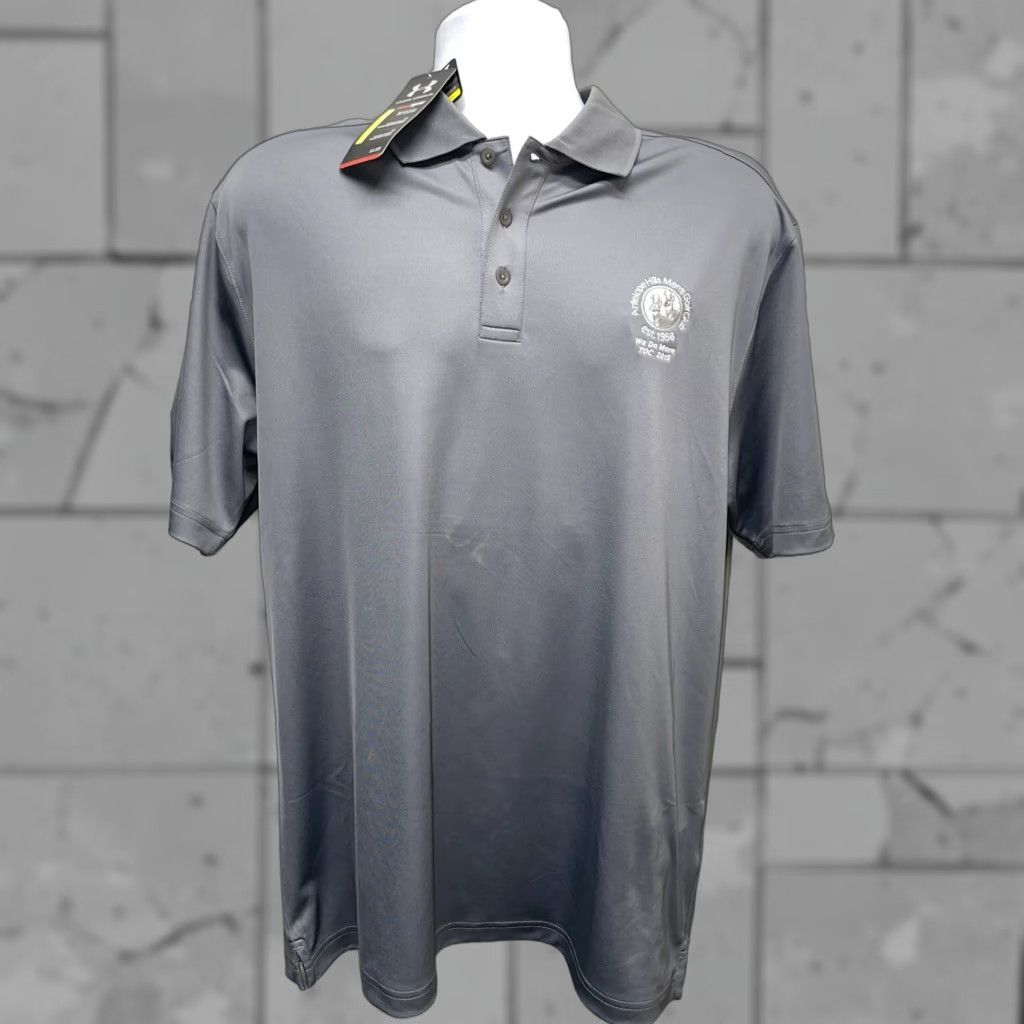 Under Armour VINTAGE Under Armour HeatGear Golf Polo Men's Large Gray Performance Athletic Shirt Men Size US L / EU 52-54 / 3 - 1 Thumbnail