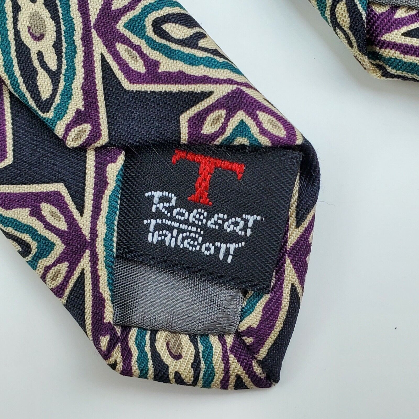 Robert Talbott Robert Talbot Carmel Valley Black Geometric Silk Tie USA Cla Size ONE SIZE - 4 Thumbnail