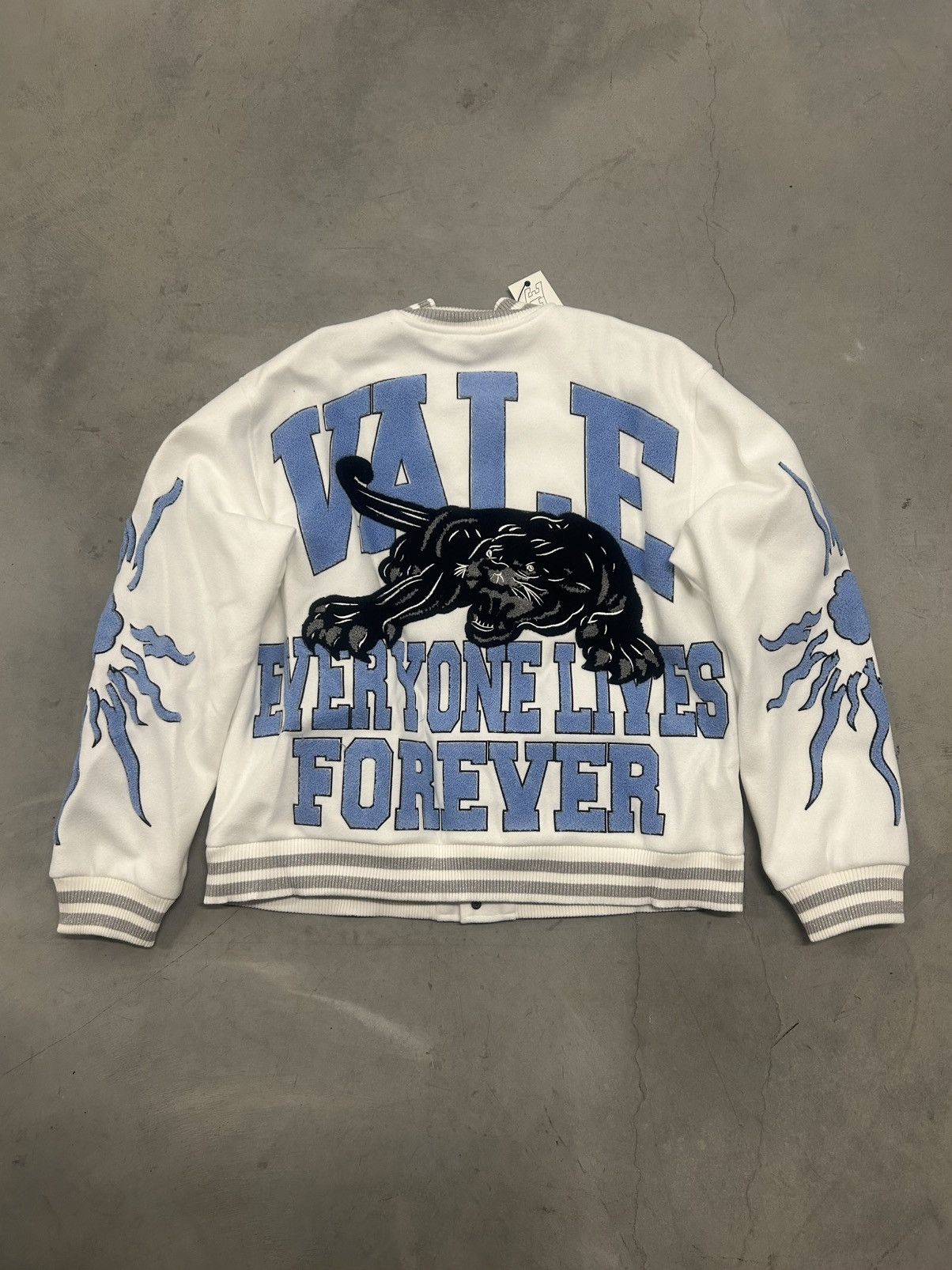 Vale Vale Forever Valley Dreams White Varsity Jacket Size Large Size US L / EU 52-54 / 3 - 4 Thumbnail