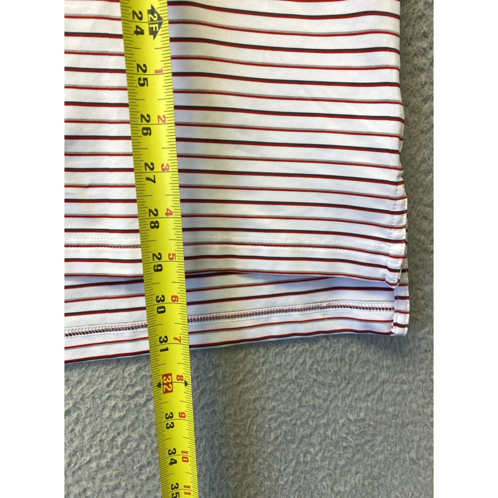 Peter Millar Peter Millar Polo Shirt Men M White Striped Short Sleeve Button Collared /86-85 Columbus? Size US M / EU 48-50 / 2 - 6 Thumbnail