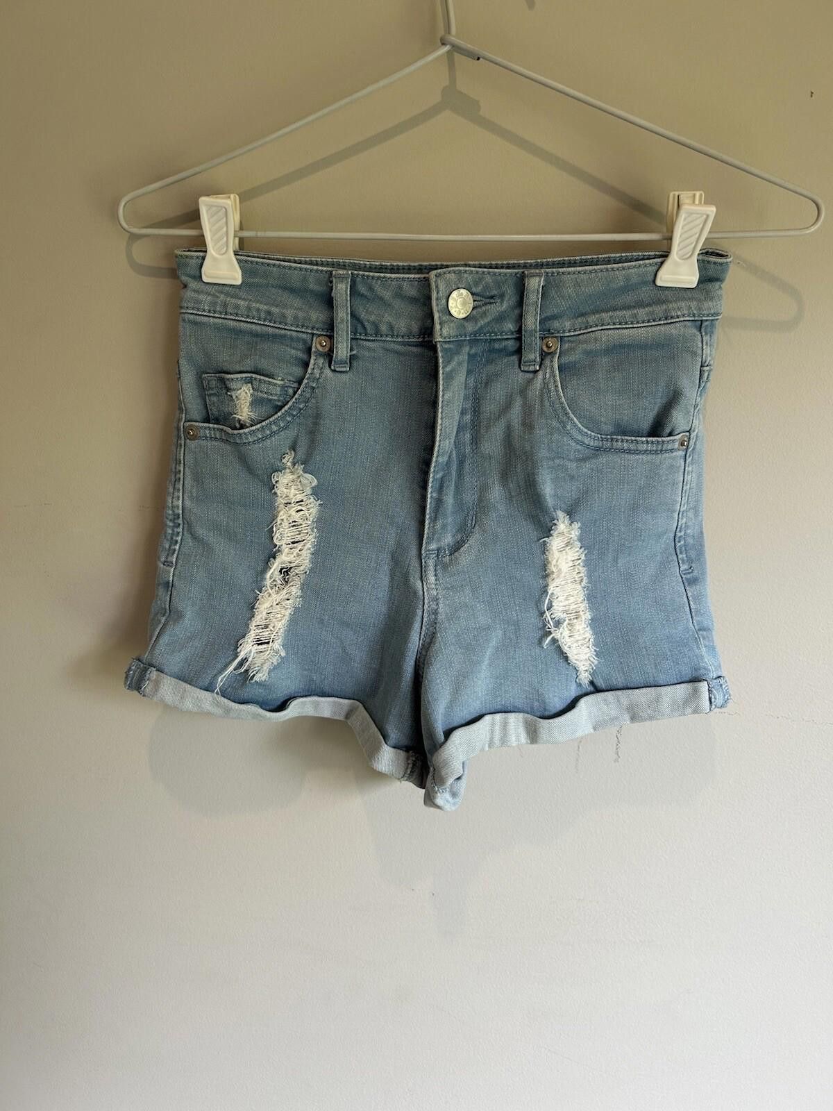 Lee Riders By Lee Denim Blue Jean Shorts Reg Fit Zip - Sz 7 (003 Size 25" / US 0 / IT 36 - 3 Thumbnail