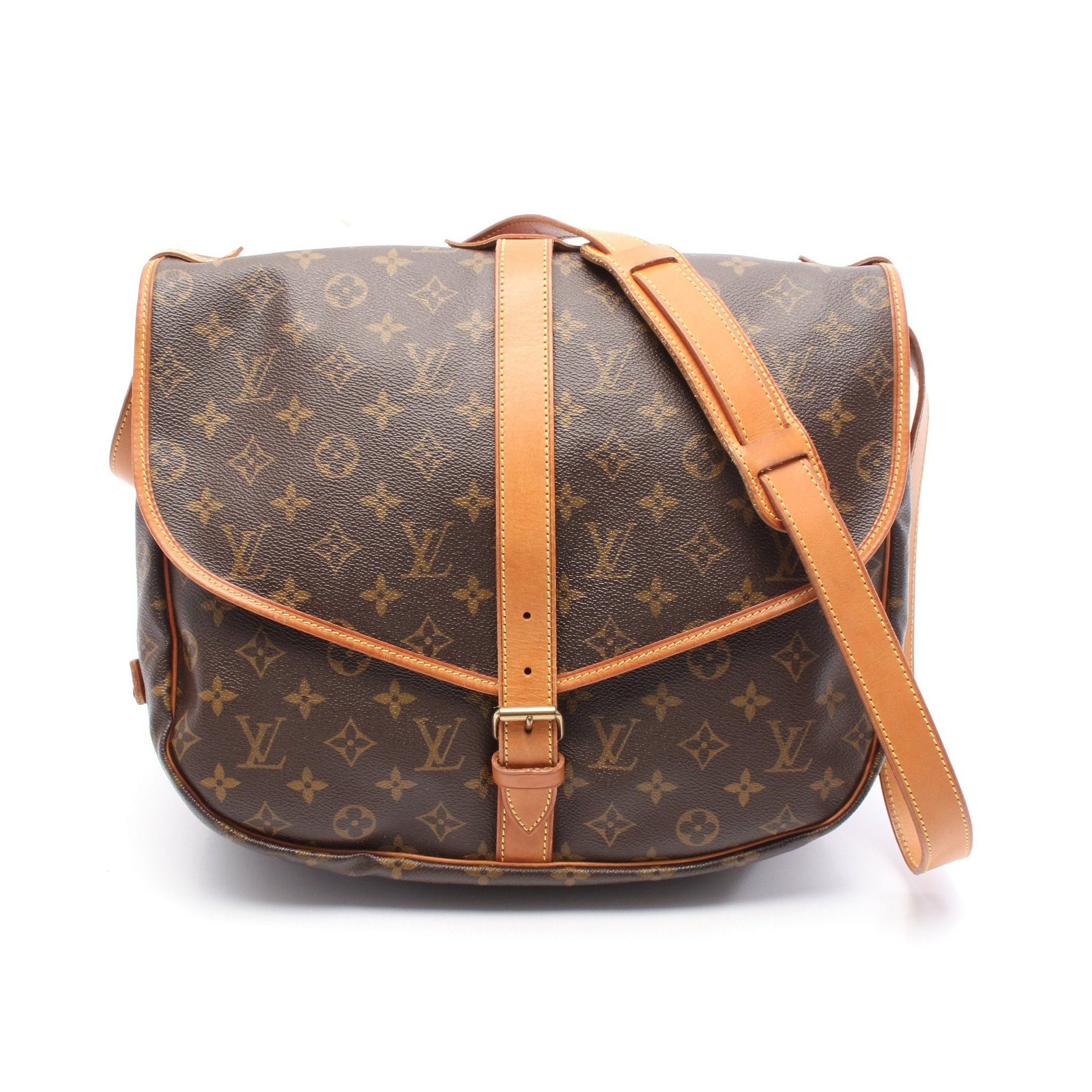 Louis Vuitton Louis Vuitton Saumur 35 Monogram Shoulder Bag Leather Brown Size ONE SIZE - 1 Thumbnail