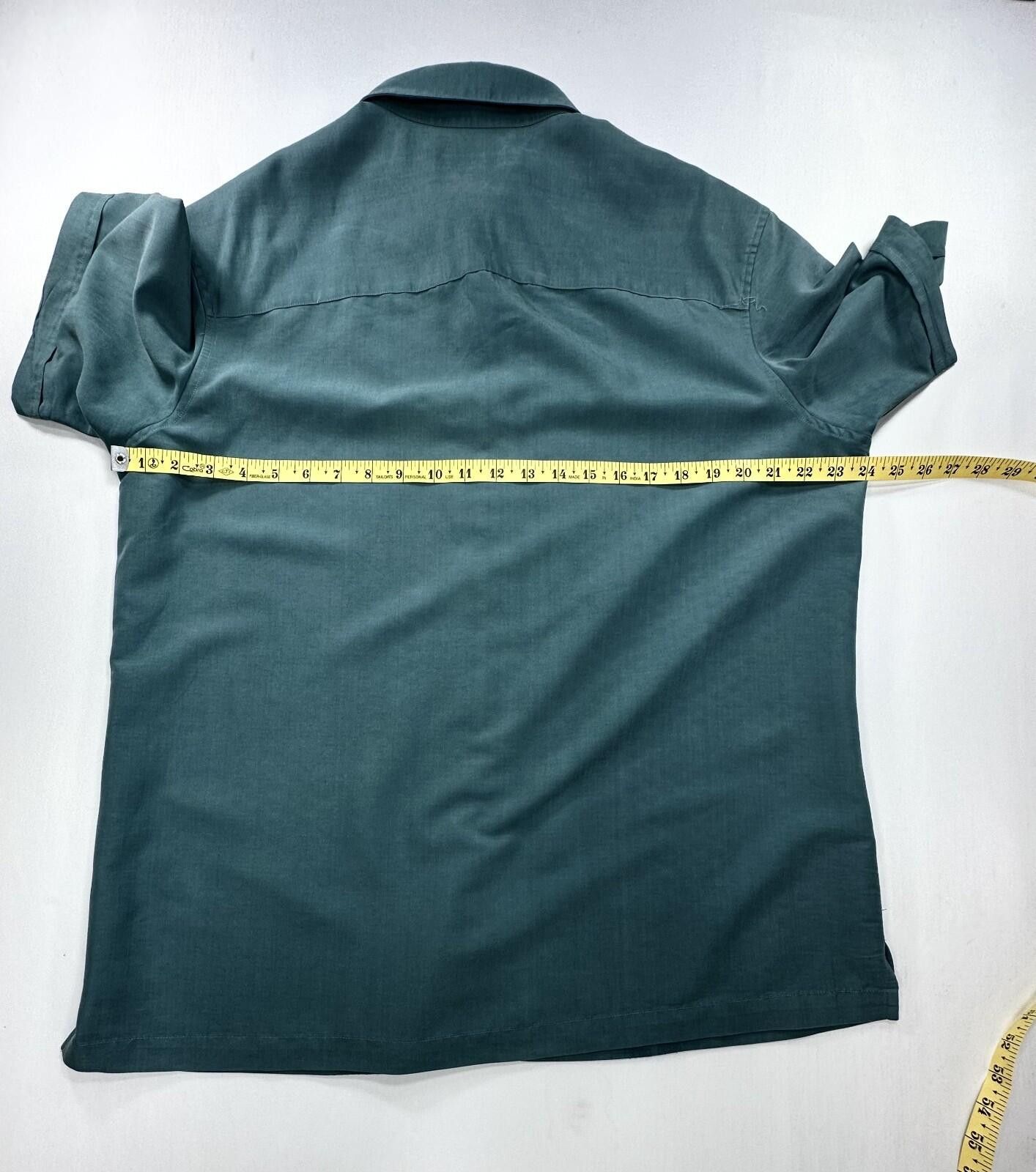 Liz Claiborne Claiborne Short Sleeve Bowling Shirt Button Up Green Mens L Size US L / EU 52-54 / 3 - 4 Thumbnail