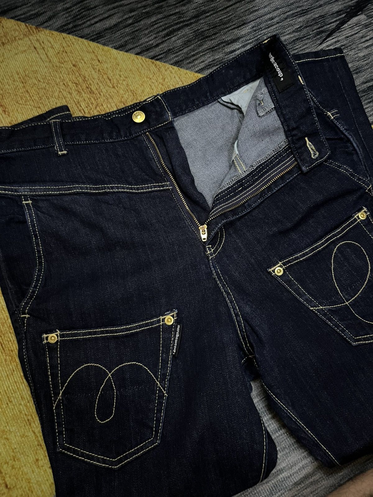 Issey Miyake 2000s mercibeaucoup dark indigo skinny stretch #D3 Size US 29 - 7 Thumbnail