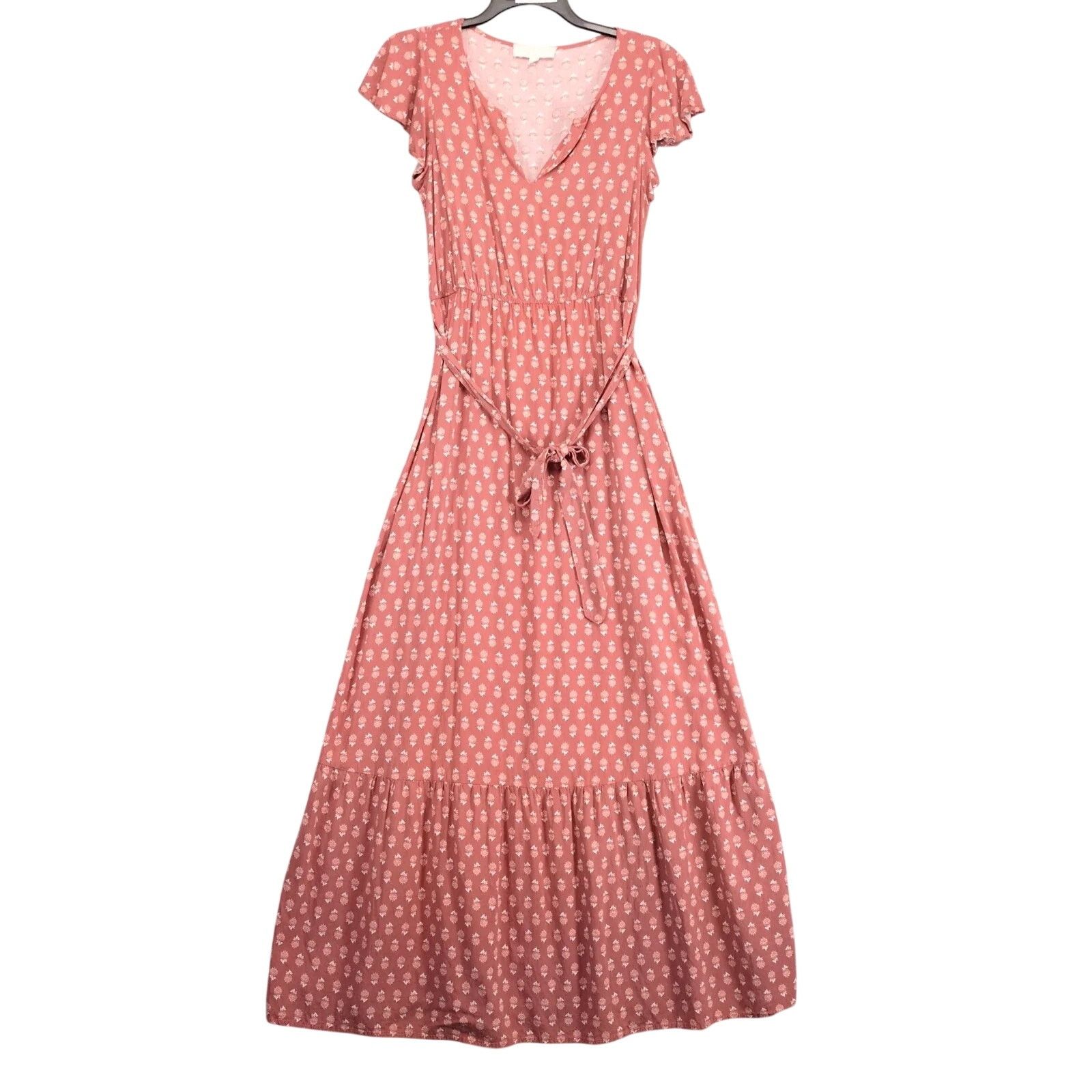 Lucky Brand Lucky Brand Ditsy Floral Tiered Maxi Dress L Elastic Waist Size L / US 10 / IT 46 - 1 Thumbnail