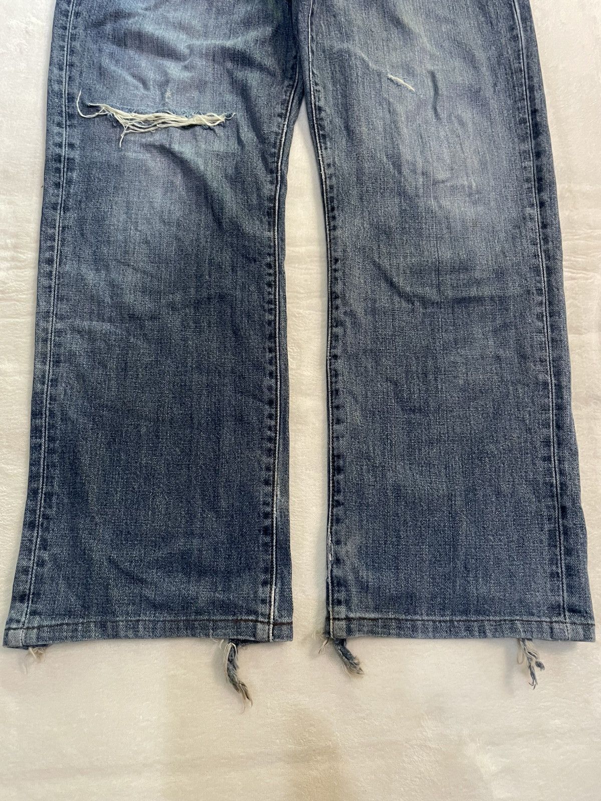 Japanese Brand Vintage Wrangler Japanese Brand Distressed Faded Size US 33 - 3 Thumbnail