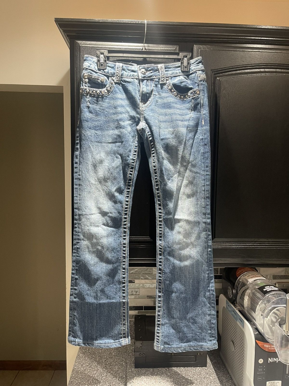 Miss Me Miss Me Embellished Studs Boot Cut Womens Jeans Size 27 Size 27" / US 4 / IT 40 - 1 Thumbnail