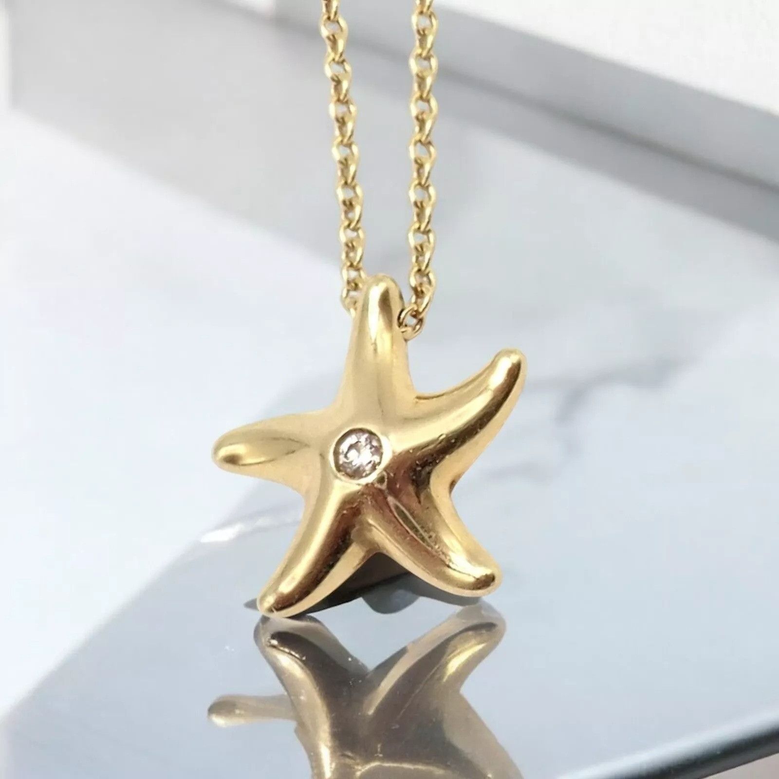 Tiffany & Co. Tiffany & Co Peretti 18k Starfish Diamond Necklace Size ONE SIZE - 2 Thumbnail